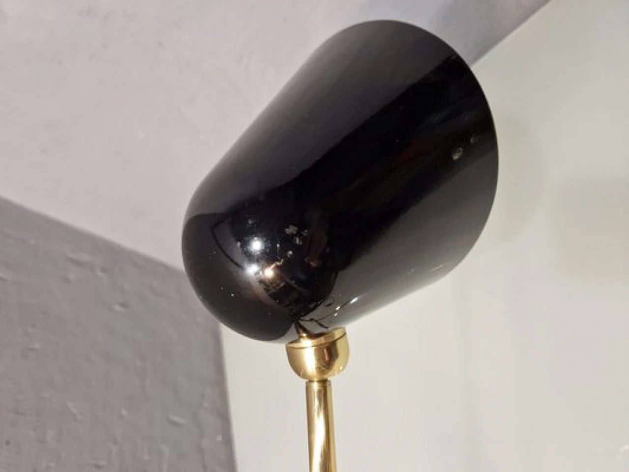 Iron & brass table lamp by G. & G. Guarnieri for Tato, 2000s 18