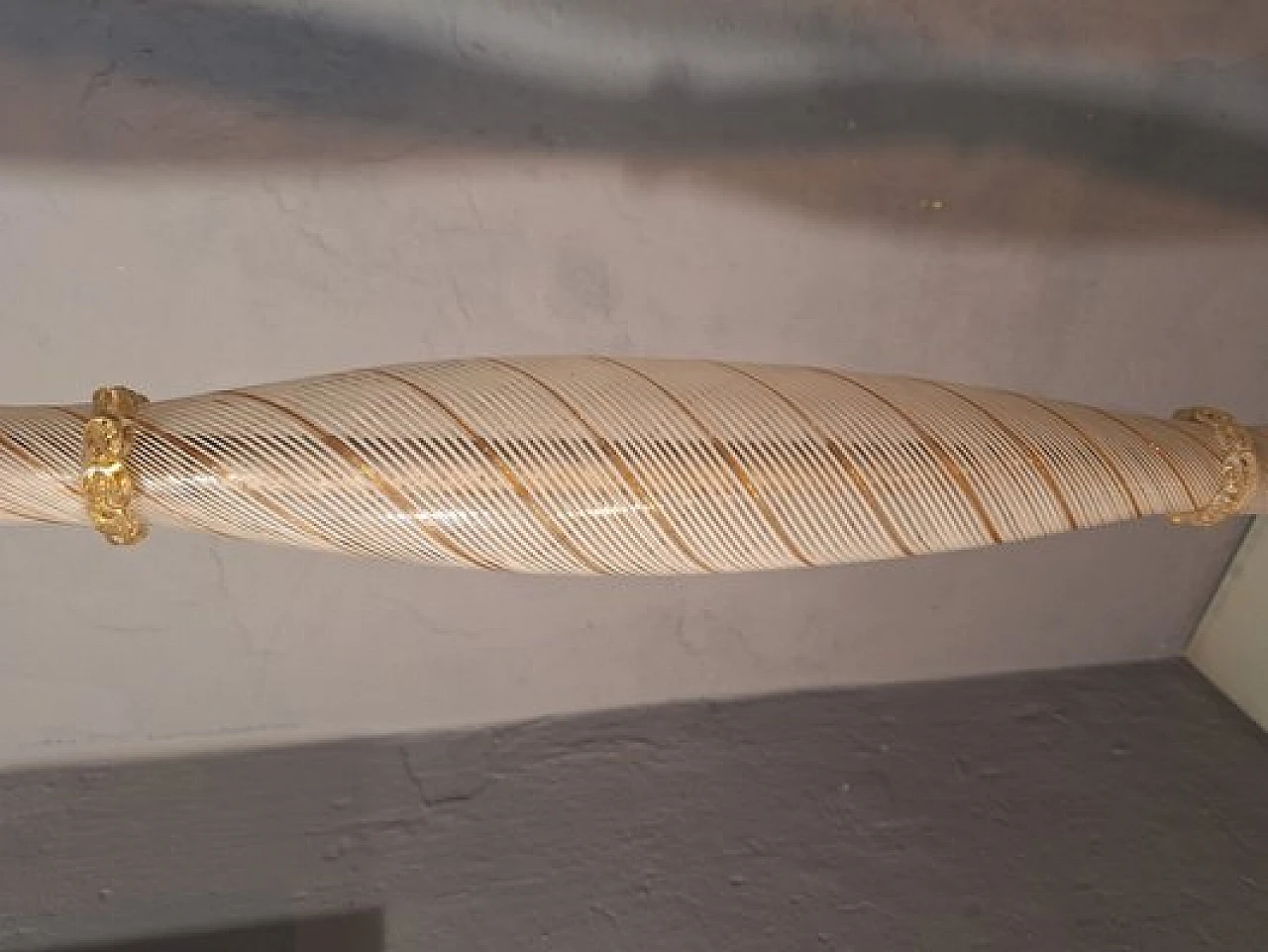 Floor lamp in glass & brass by Dino Martens for A. Toso, 1940s 2