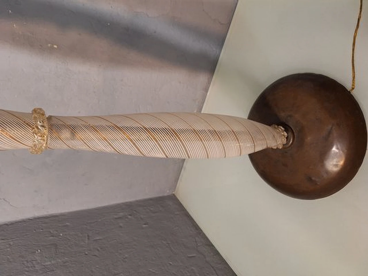 Floor lamp in glass & brass by Dino Martens for A. Toso, 1940s 9