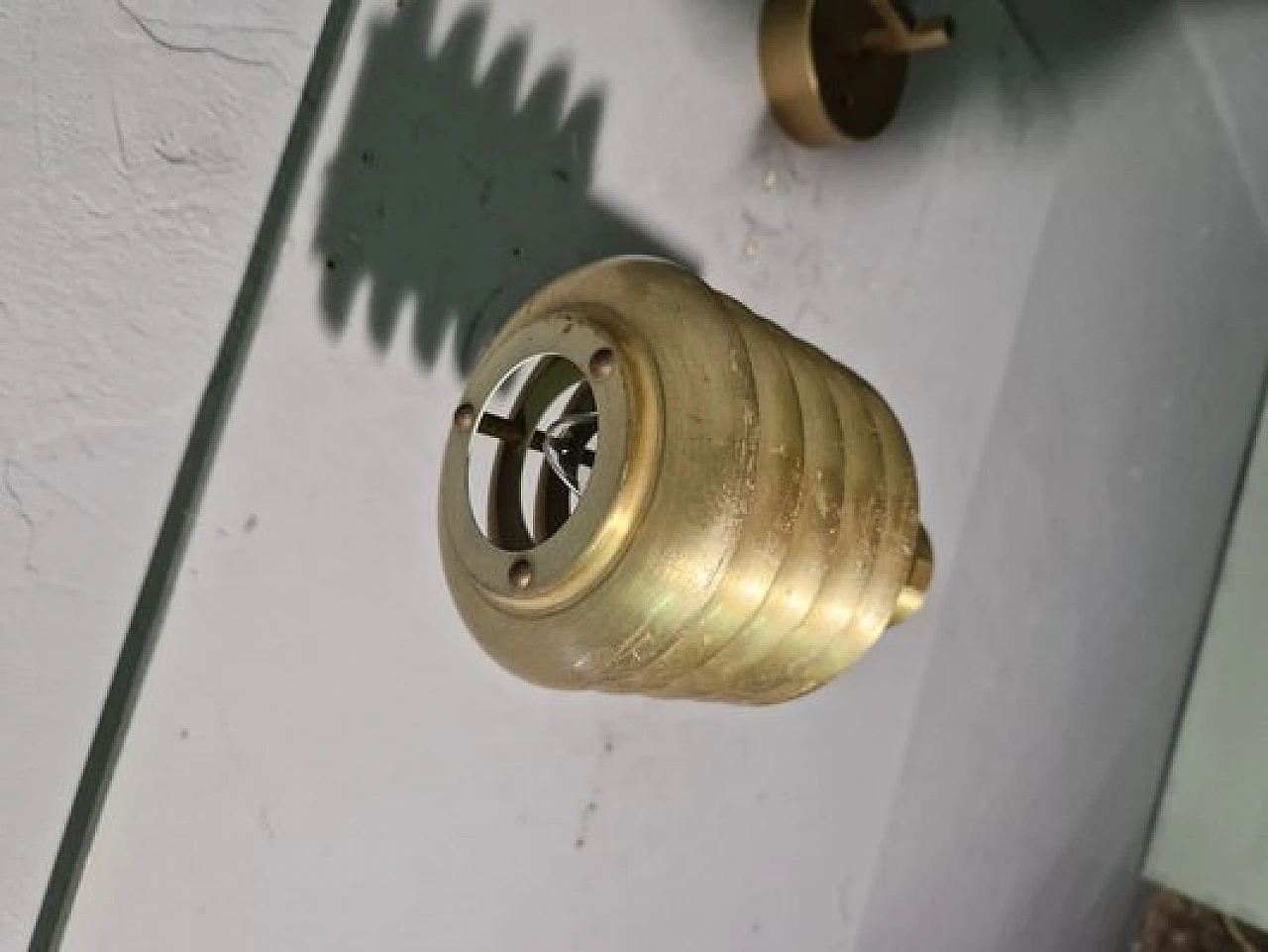 Pair of swedish wall lights in gilded brass, 1970s 11