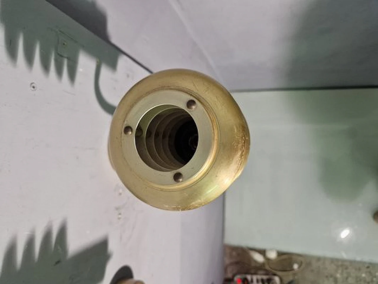 Pair of swedish wall lights in gilded brass, 1970s 12