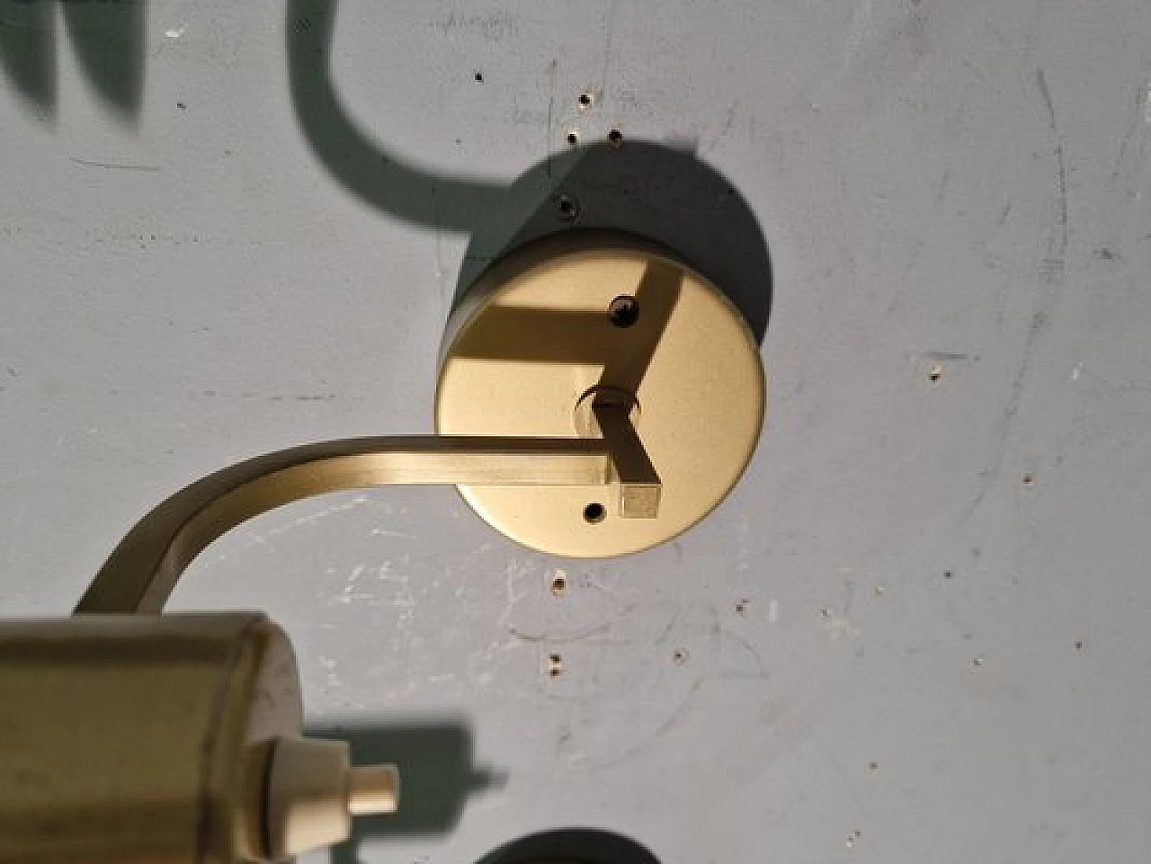 Pair of swedish wall lights in gilded brass, 1970s 14