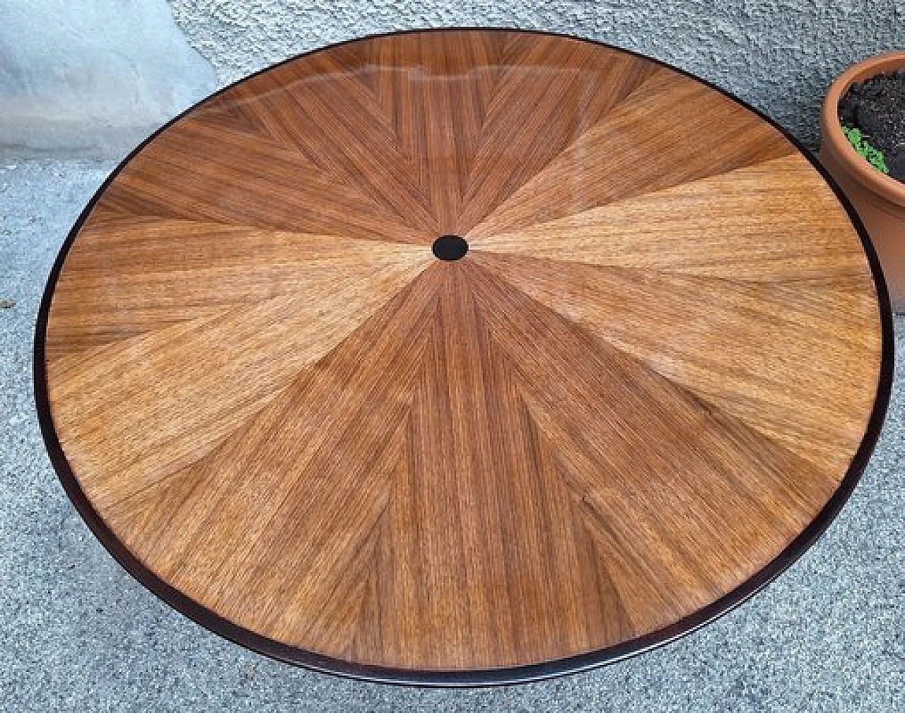 Tavolo rotondo in legno di Osvaldo Borsani per ABV, anni '50 4