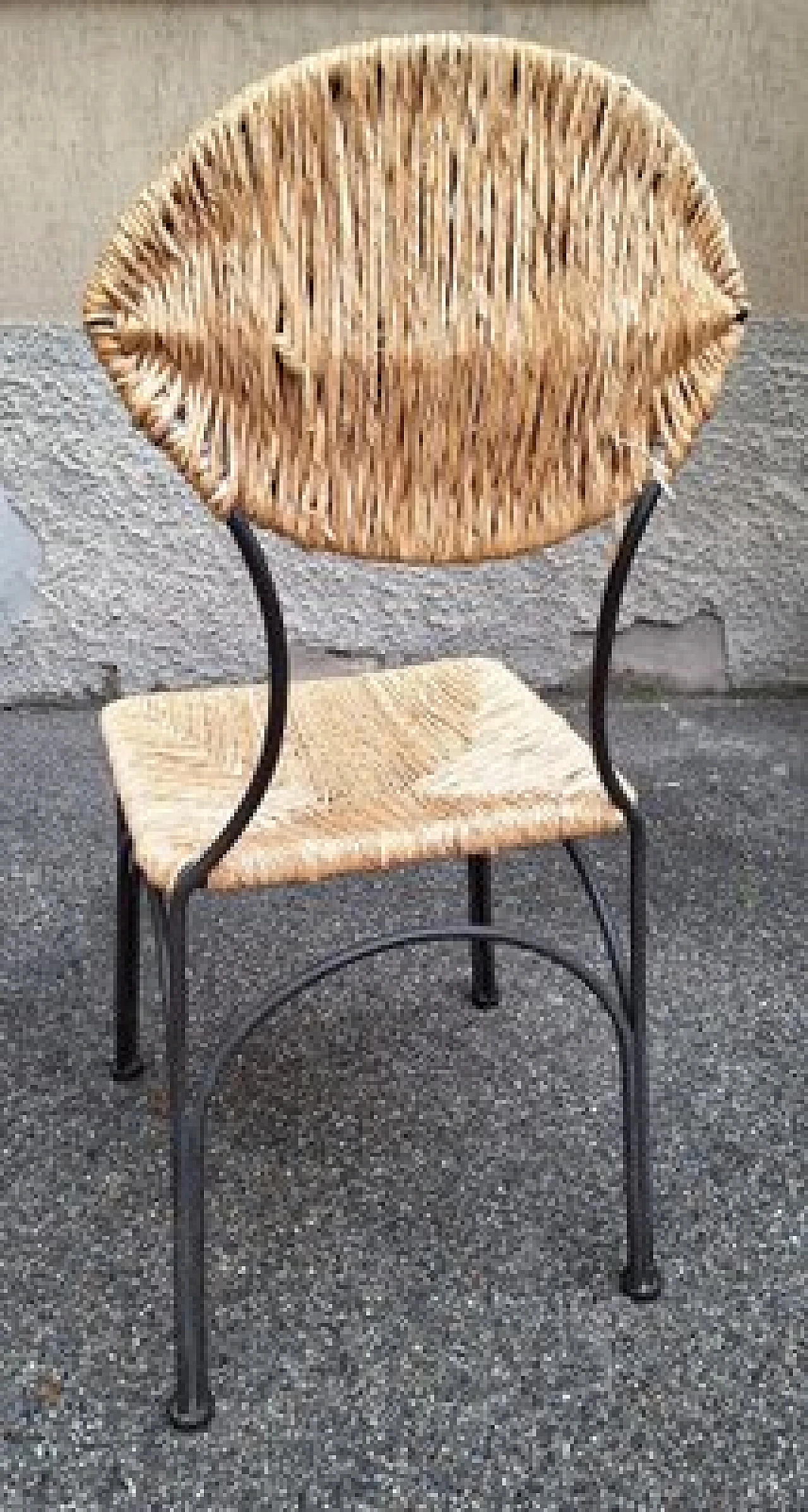 8 Sedie Banana in ferro e vimini di Tom Dixon per Cappellini, anni '80 3