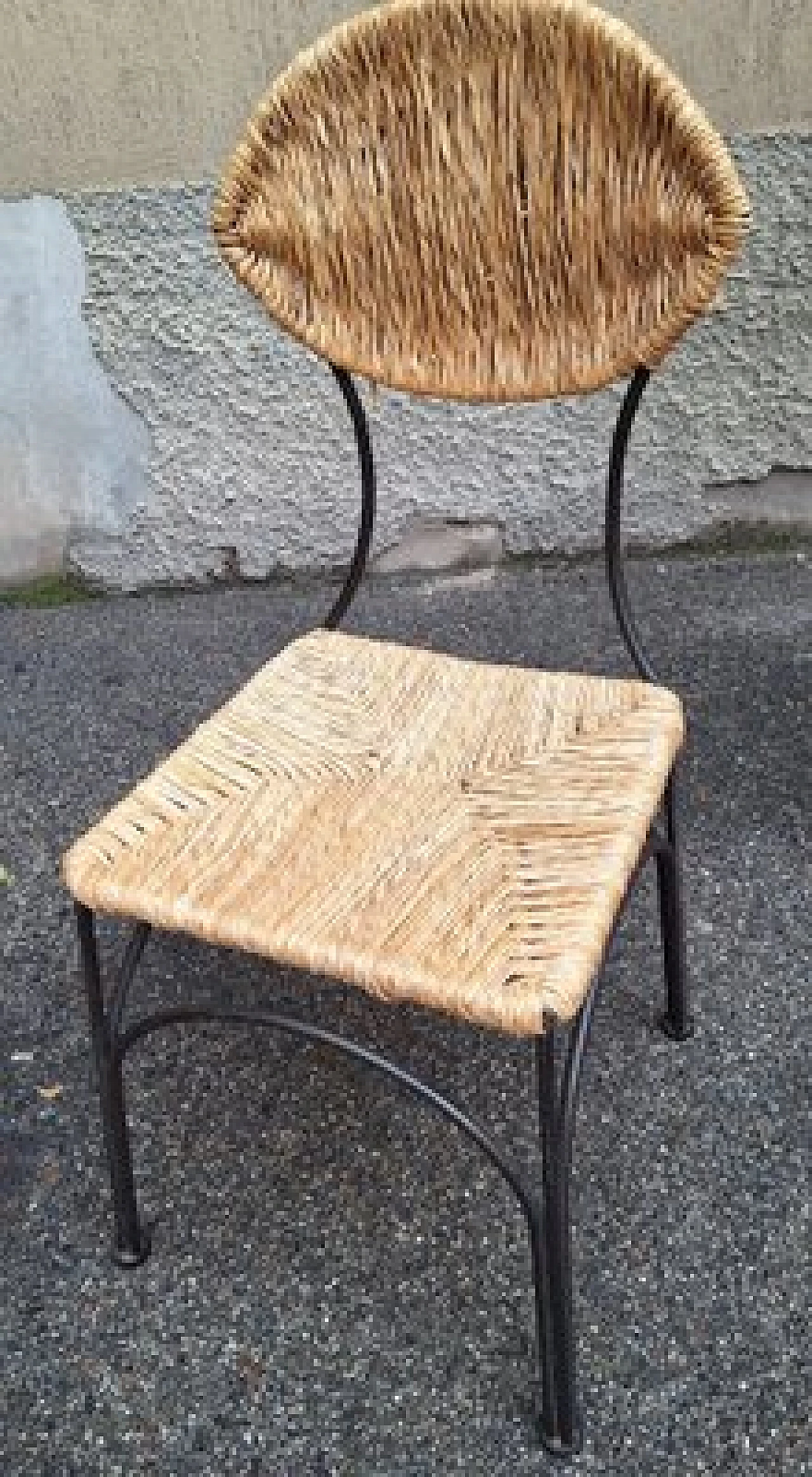 8 Sedie Banana in ferro e vimini di Tom Dixon per Cappellini, anni '80 6