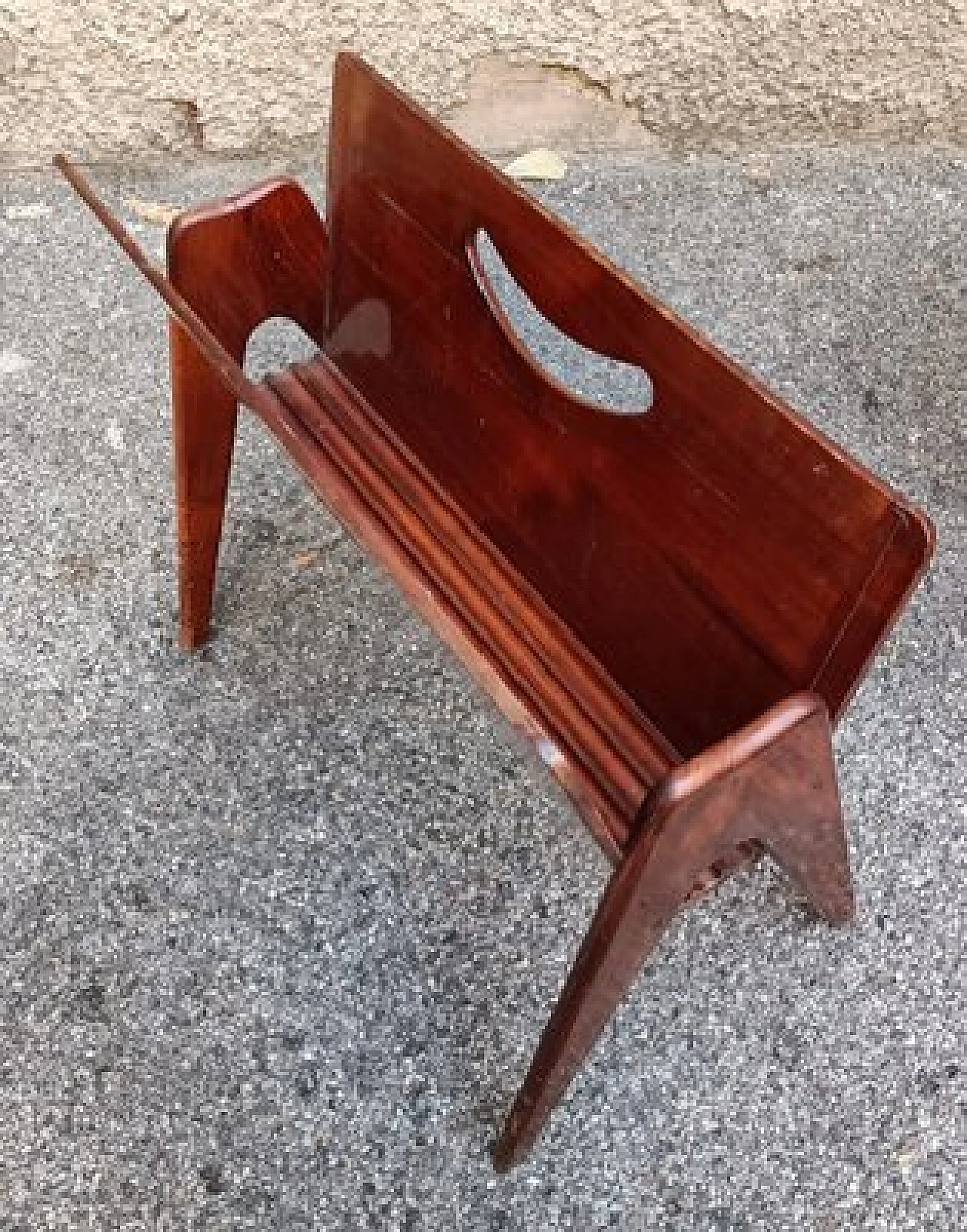 Porta riviste in legno in stile Ico & Luisa Parisi, anni '50 3