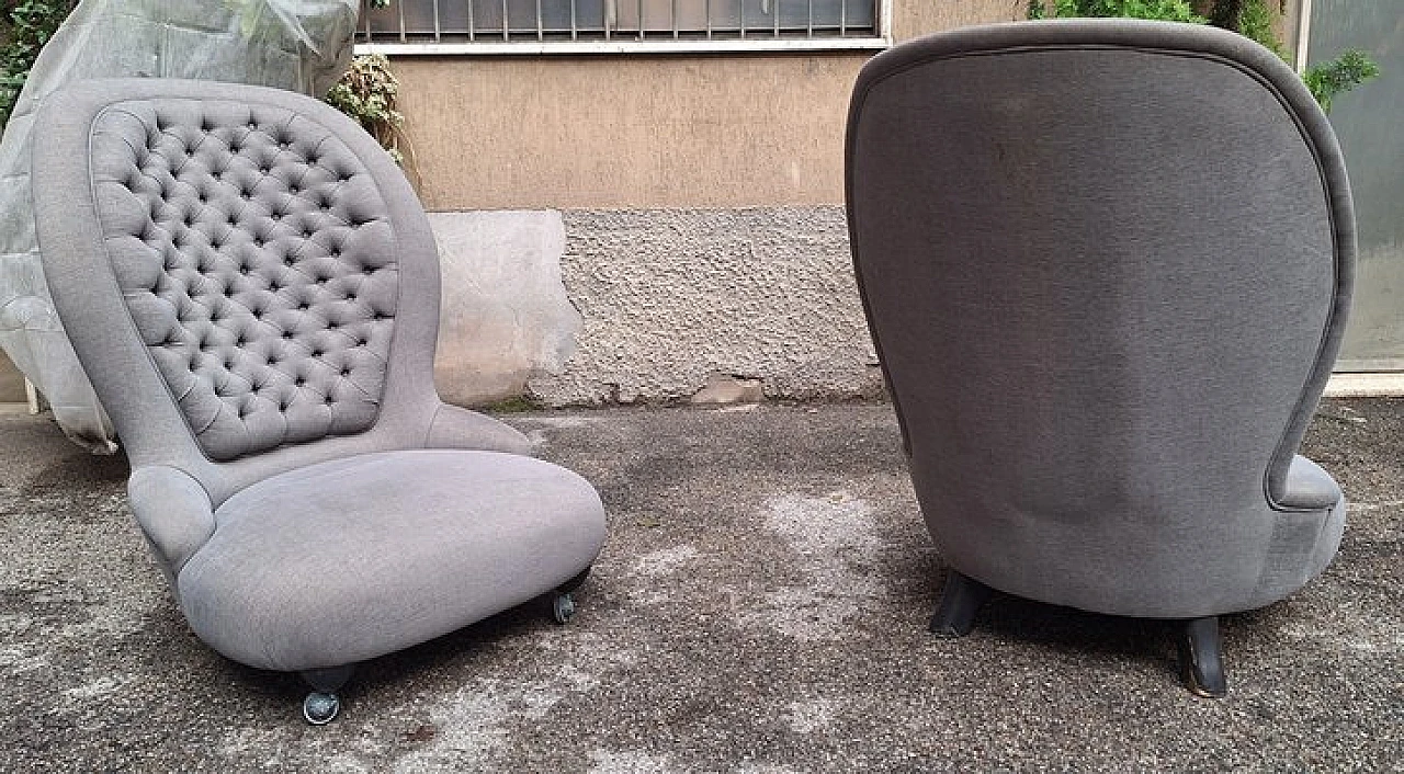 Pair of Pole Position armchairs by Dominioni for L'Abbate, 1990s 3