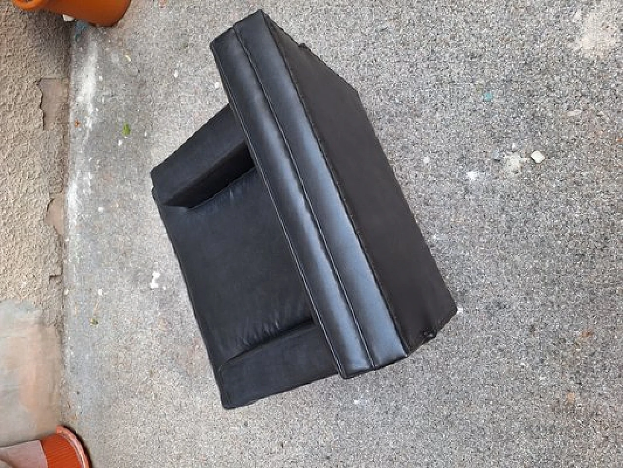 Poltrona Regent in pelle nera di Marco Zanuso per Arflex, anni '50 4