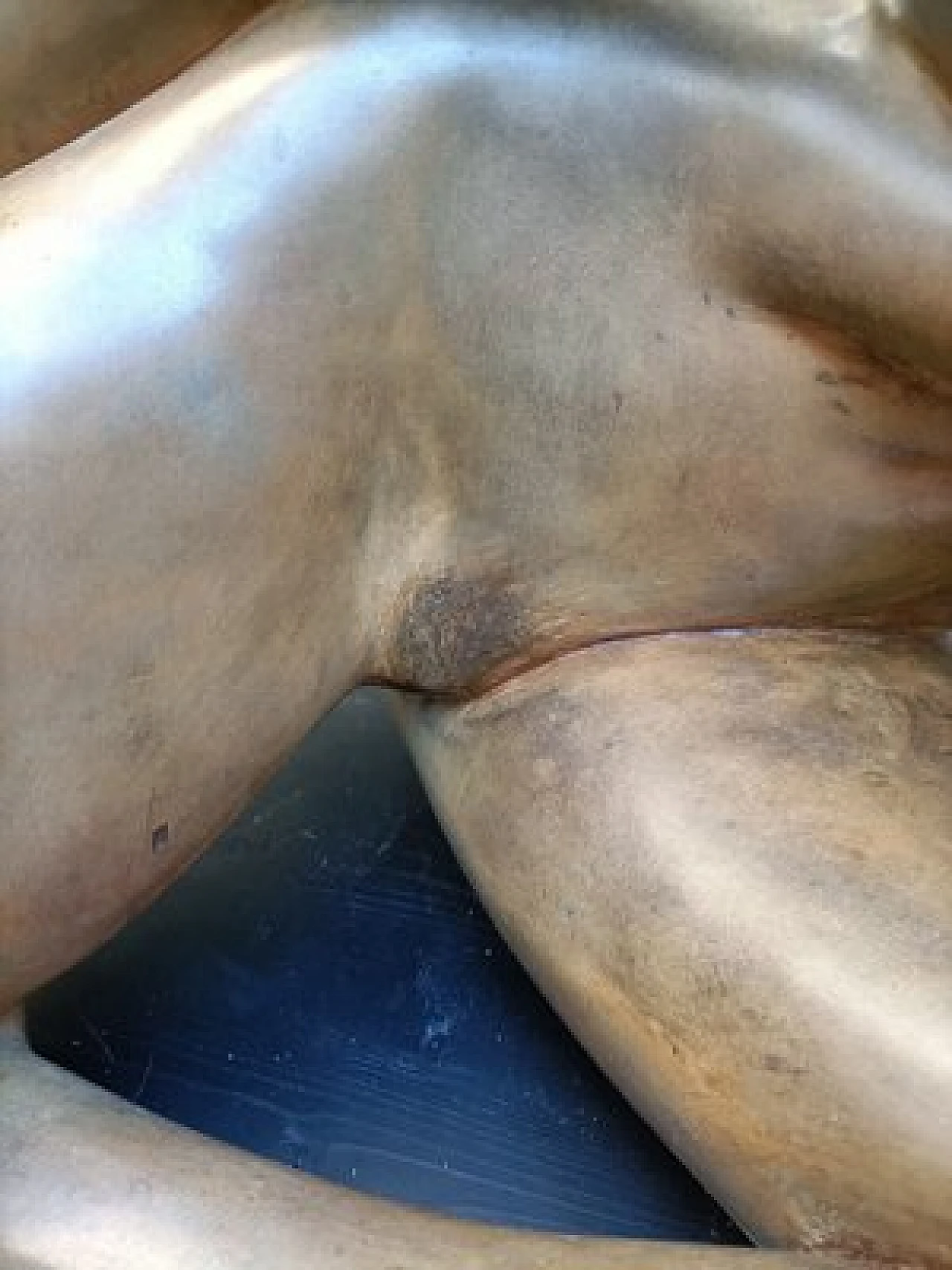 V. De Marchi, Nude of a woman, bronze sculpture on wood, 1980s 8