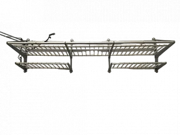 Porta valigie da treno in alluminio, anni '50