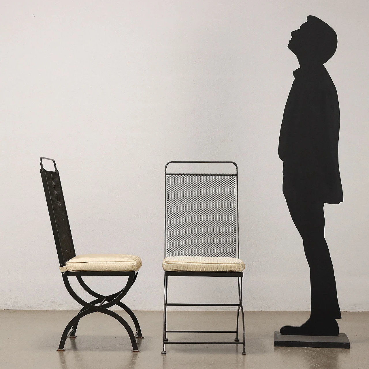 6 Sedie Nonaro in metallo di L. Caccia Dominioni per Azucena, anni '80 2