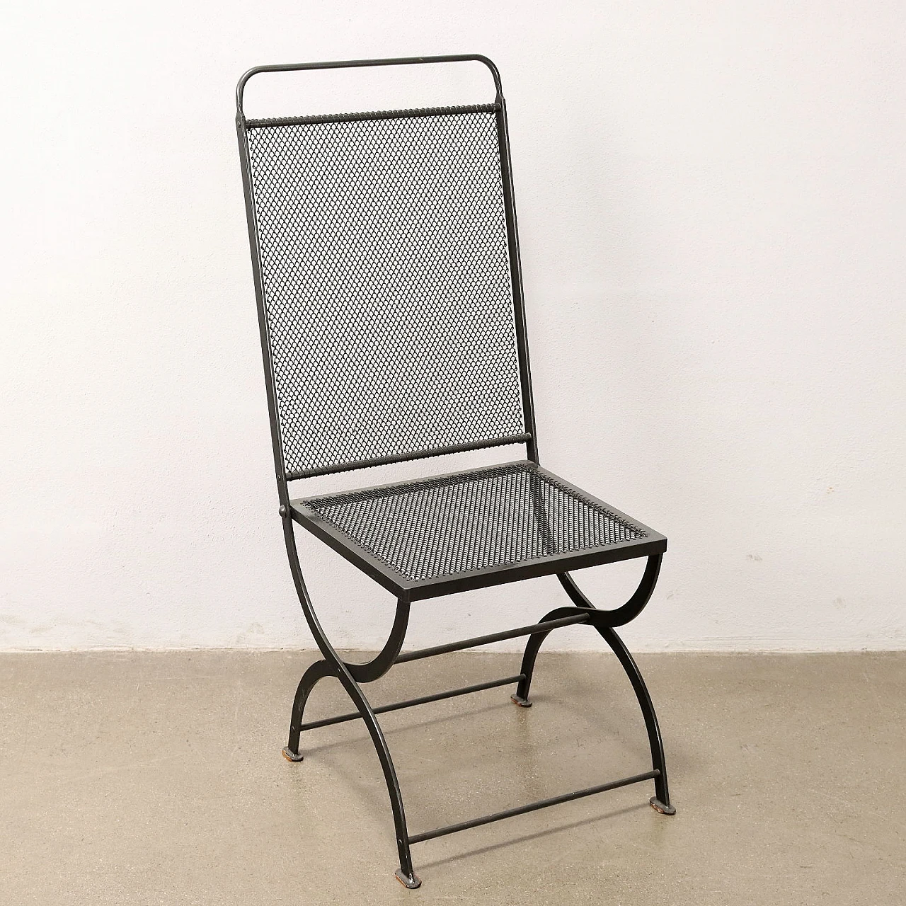 6 Nonaro metal chairs by L. Caccia Dominioni for Azucena, 1980s 9