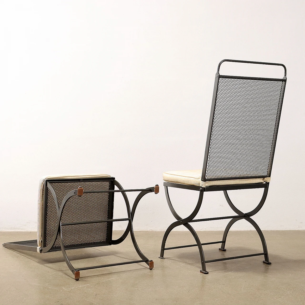 6 Nonaro metal chairs by L. Caccia Dominioni for Azucena, 1980s 10