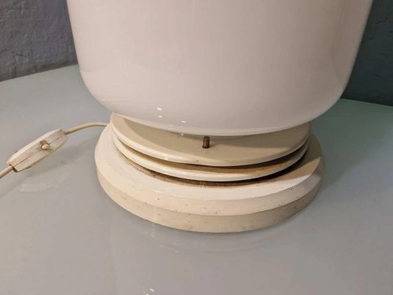 Floor lamp in white glass by Enrico Tronconi for Tronconi, 1960s 6