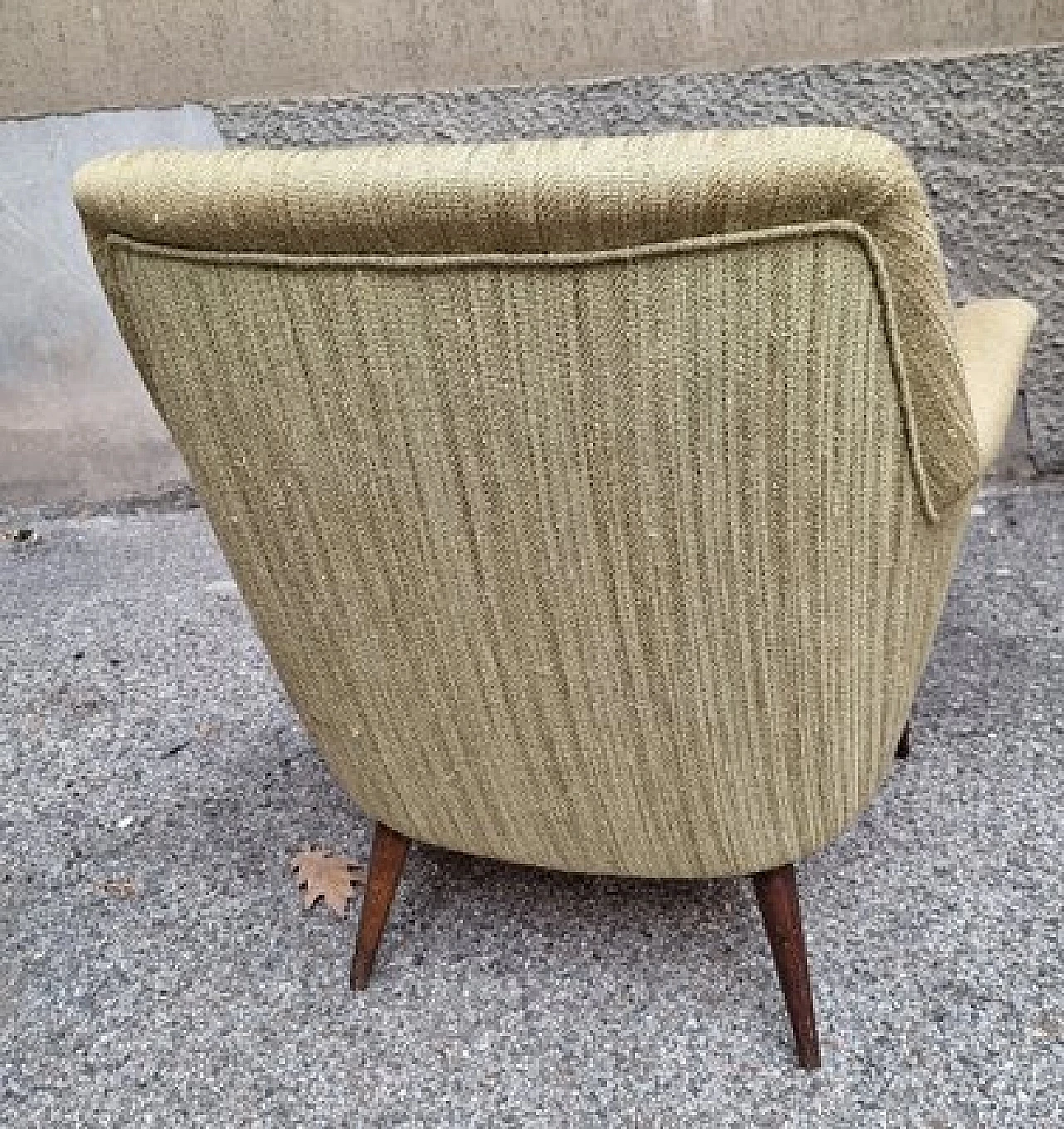 Poltrona 1101 in tessuto khaki di Nino Zoncada per Cassina, anni '50 4