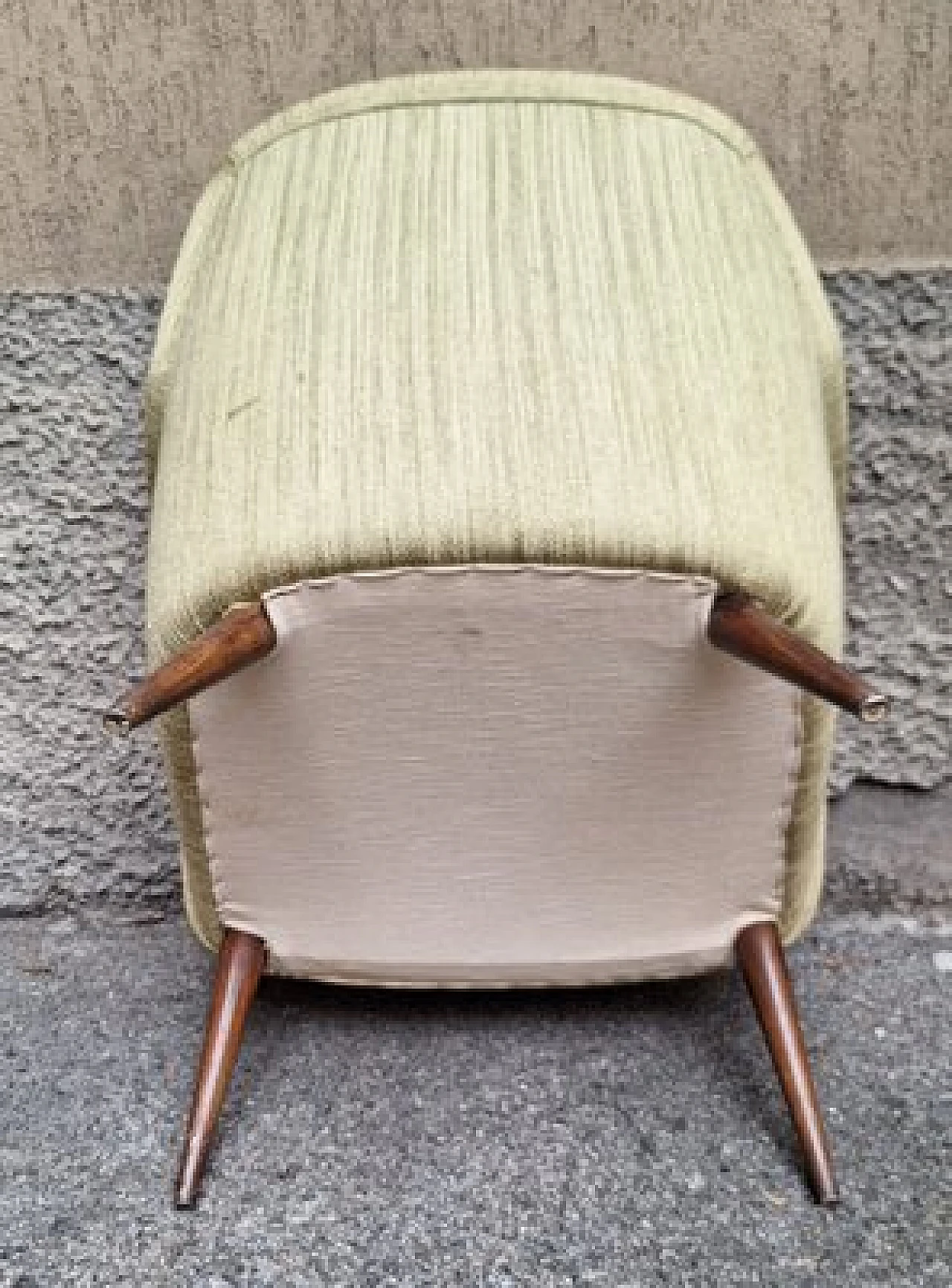 Poltrona 1101 in tessuto khaki di Nino Zoncada per Cassina, anni '50 5