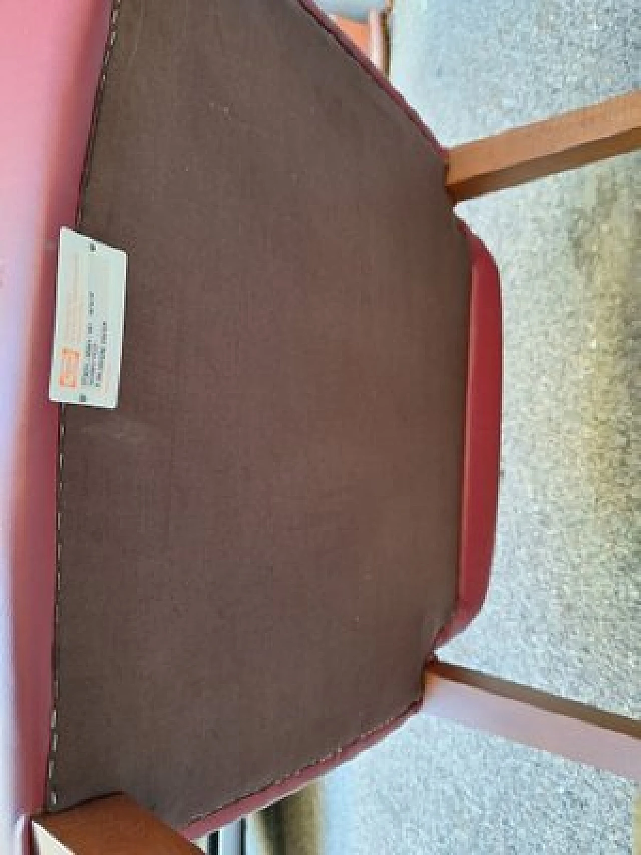 Poltrona Oxford Visitor in pelle bordeaux di Poltrona Frau, anni '80 6