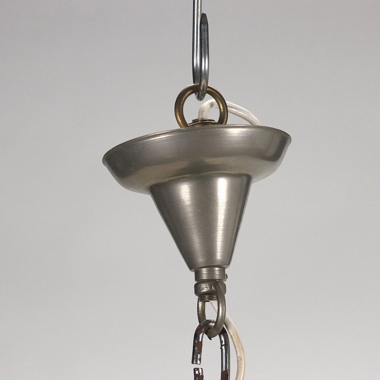 Bohemian glass chandelier with coloured inserts 8