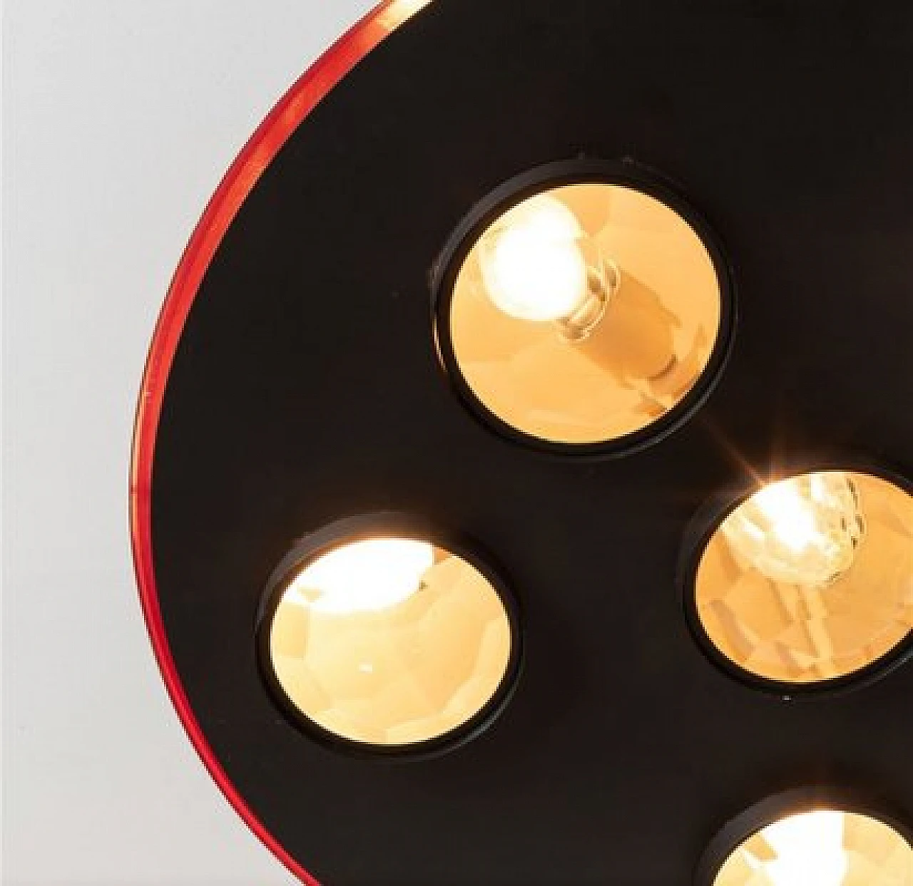 Chandelier 2132 with 5 lenses by Max Ingrand for Fontana Arte, 1960s 3