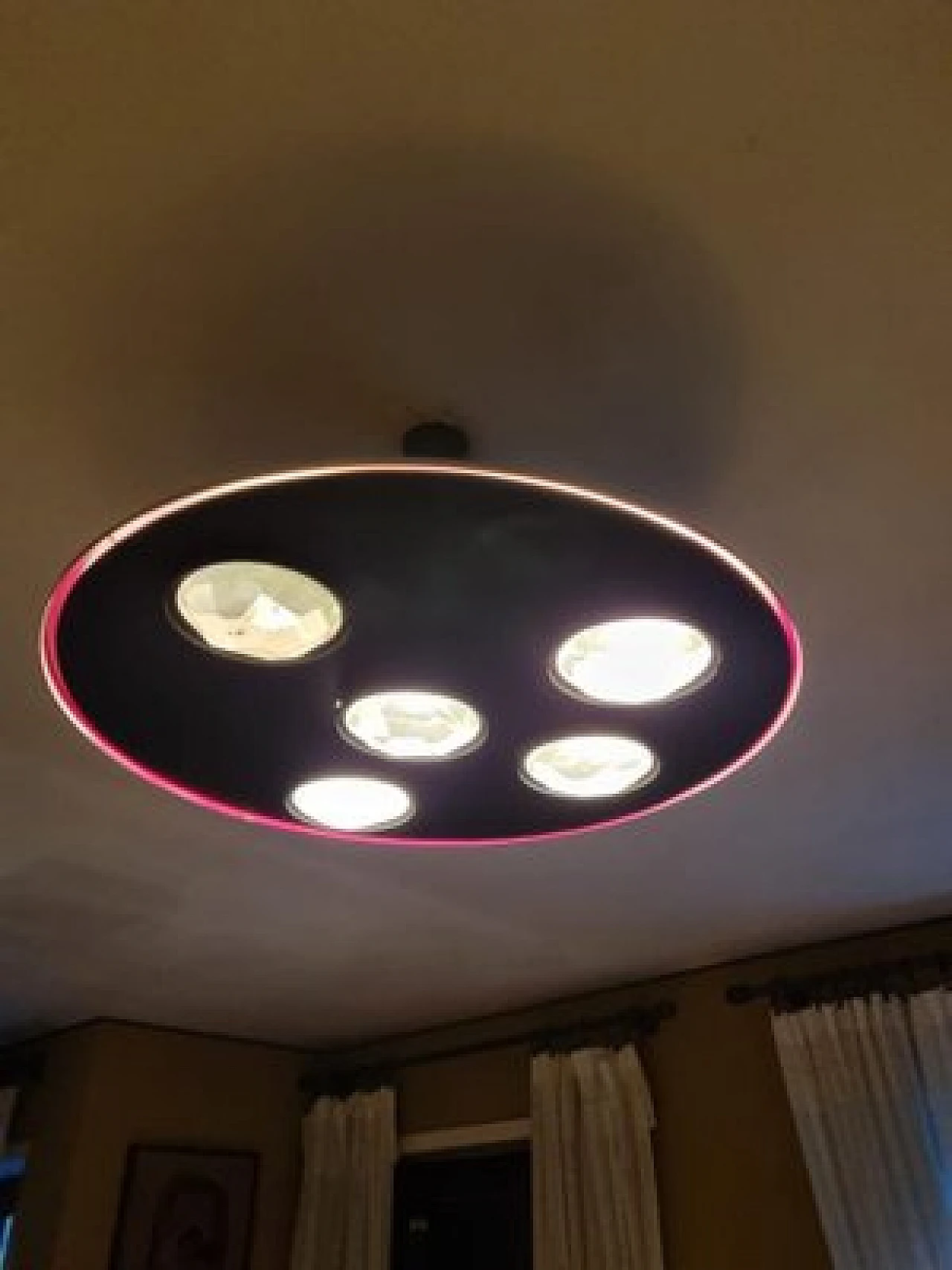 Chandelier 2132 with 5 lenses by Max Ingrand for Fontana Arte, 1960s 5