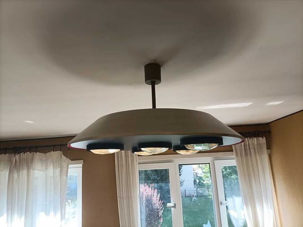 Chandelier 2132 with 5 lenses by Max Ingrand for Fontana Arte, 1960s 7