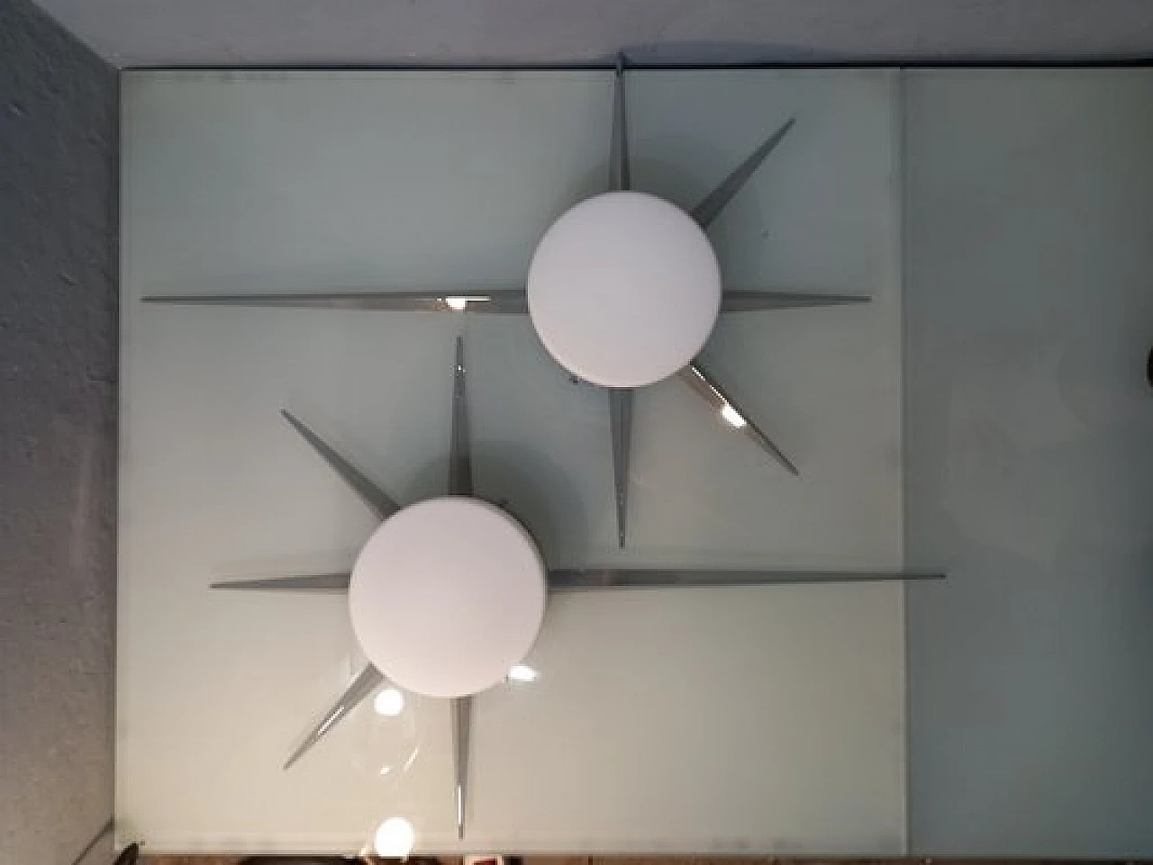 Comet wall light in chromed metal in the style of Gio Ponti, 2000s 13