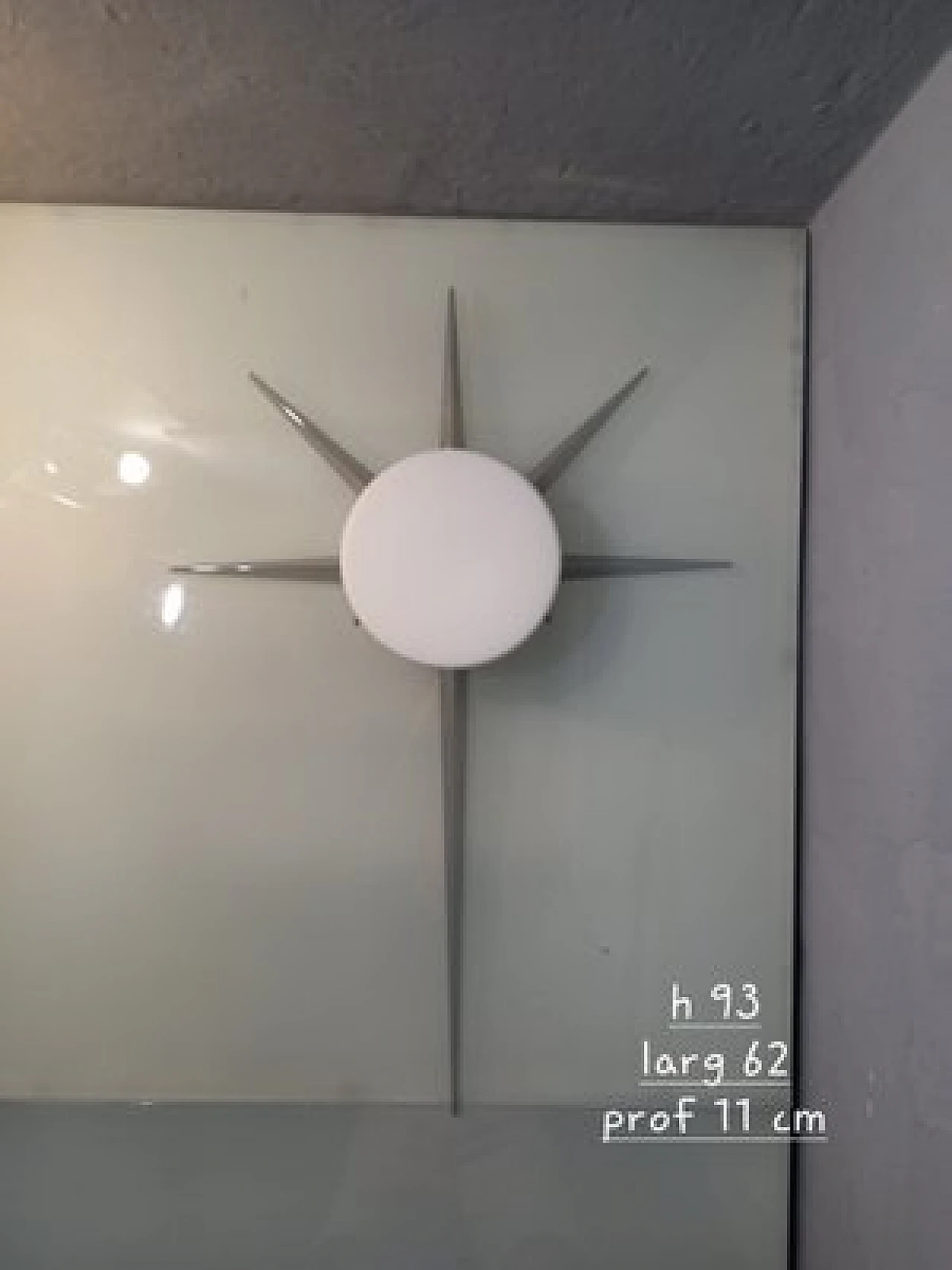 Comet wall light in chromed metal in the style of Gio Ponti, 2000s 14