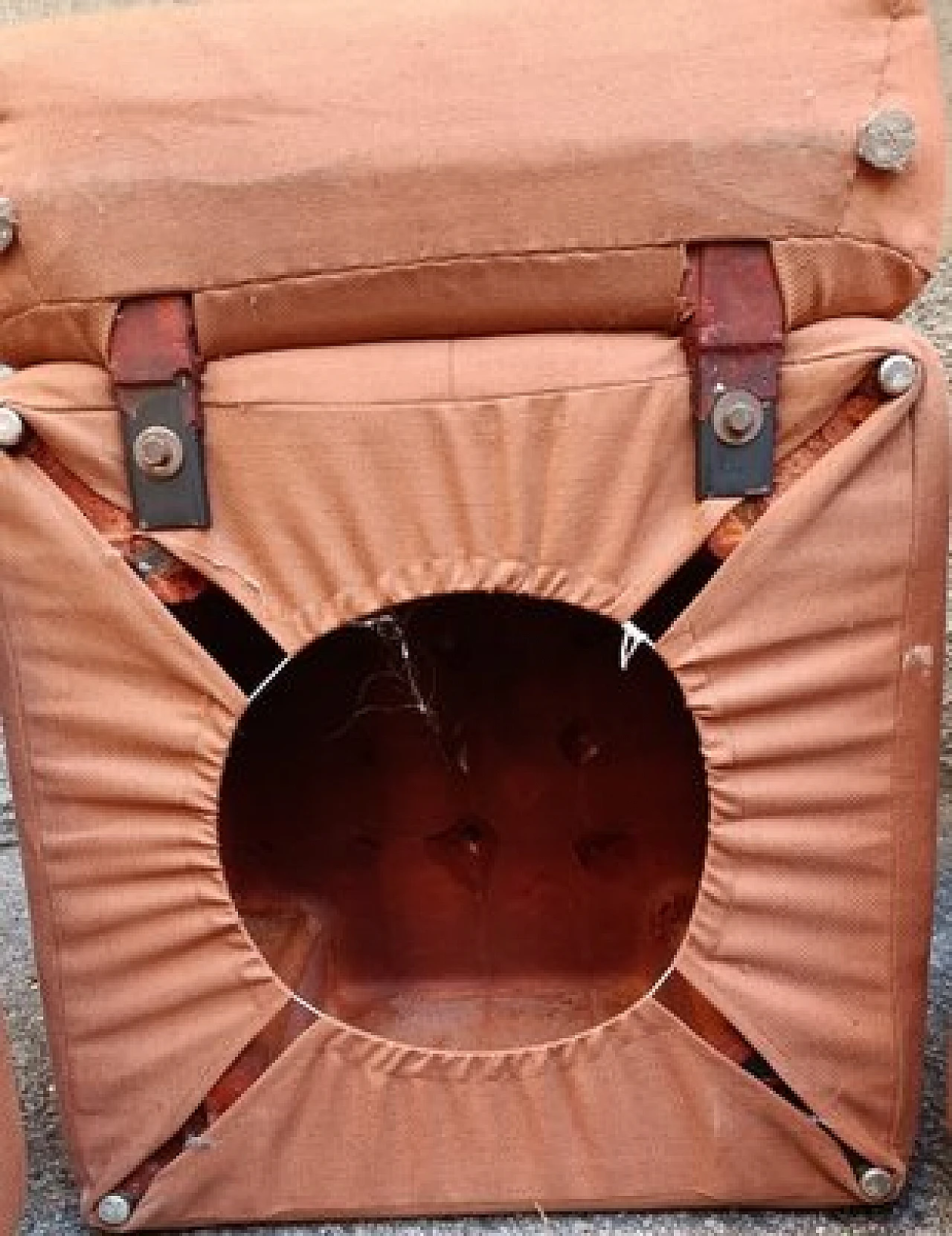 Divano modulare in tessuto arancione, ferro e poliuretano, anni '70 6