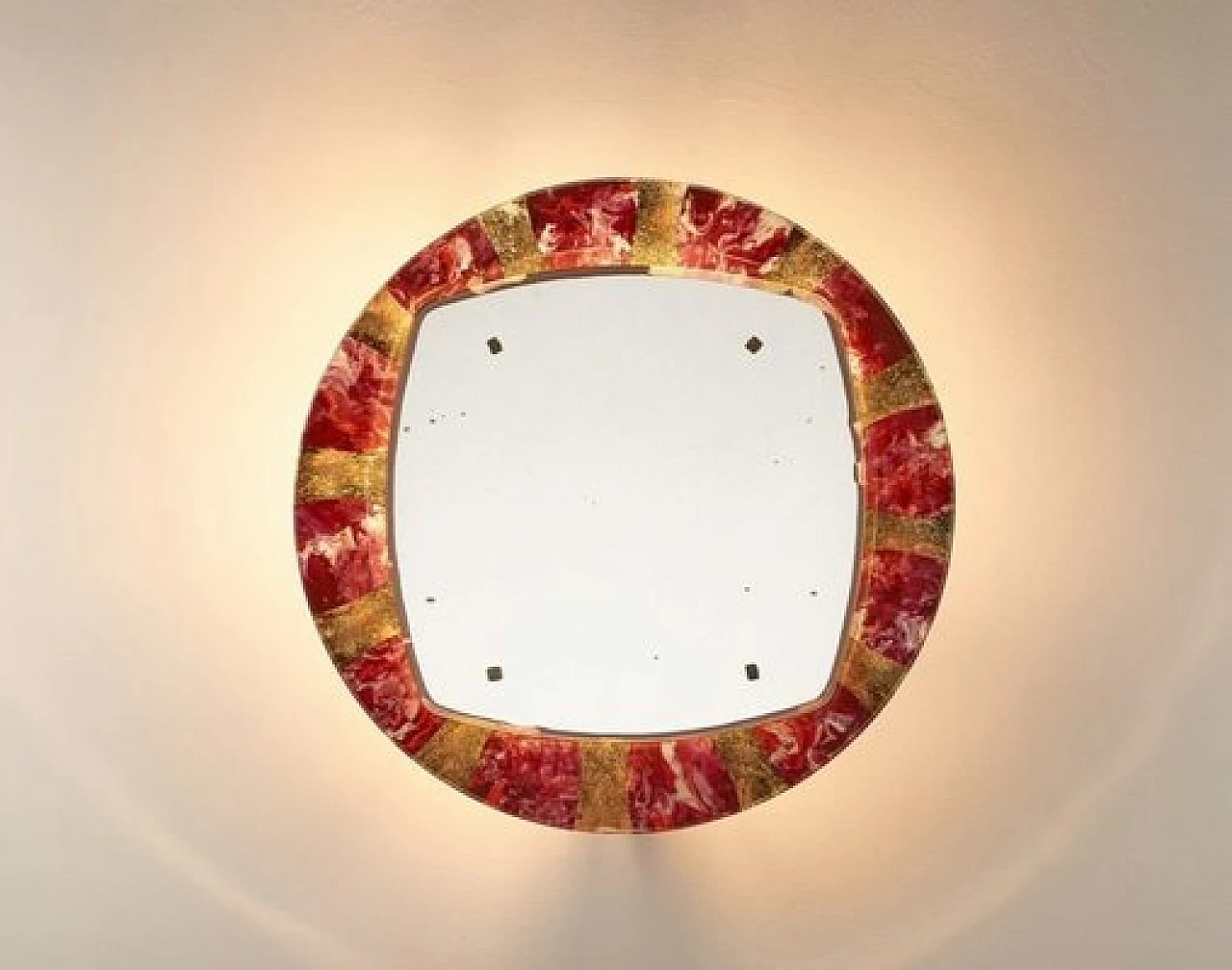 Specchio retroilluminato e dipinto di Sant'ambrogio De Berti, anni '50 2