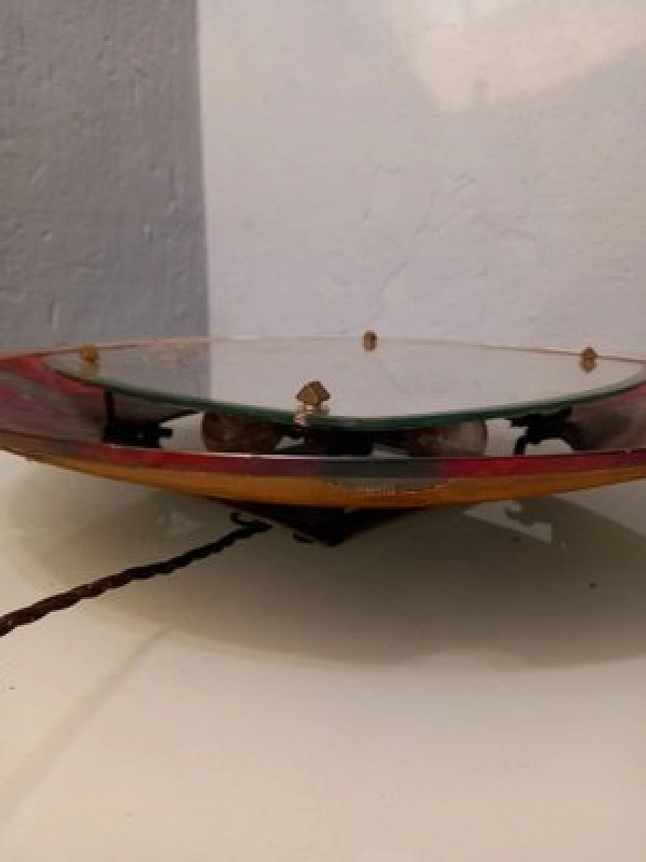 Specchio retroilluminato e dipinto di Sant'ambrogio De Berti, anni '50 7