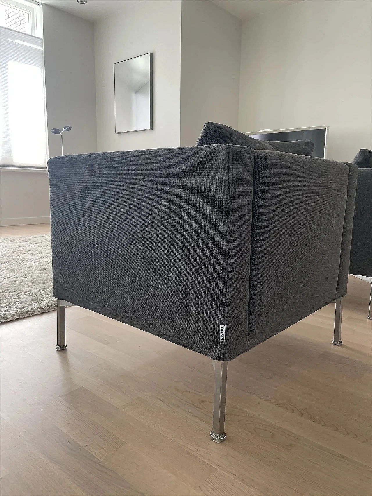 Pair of Box armchairs by Piero Lissoni for Living Divani 8