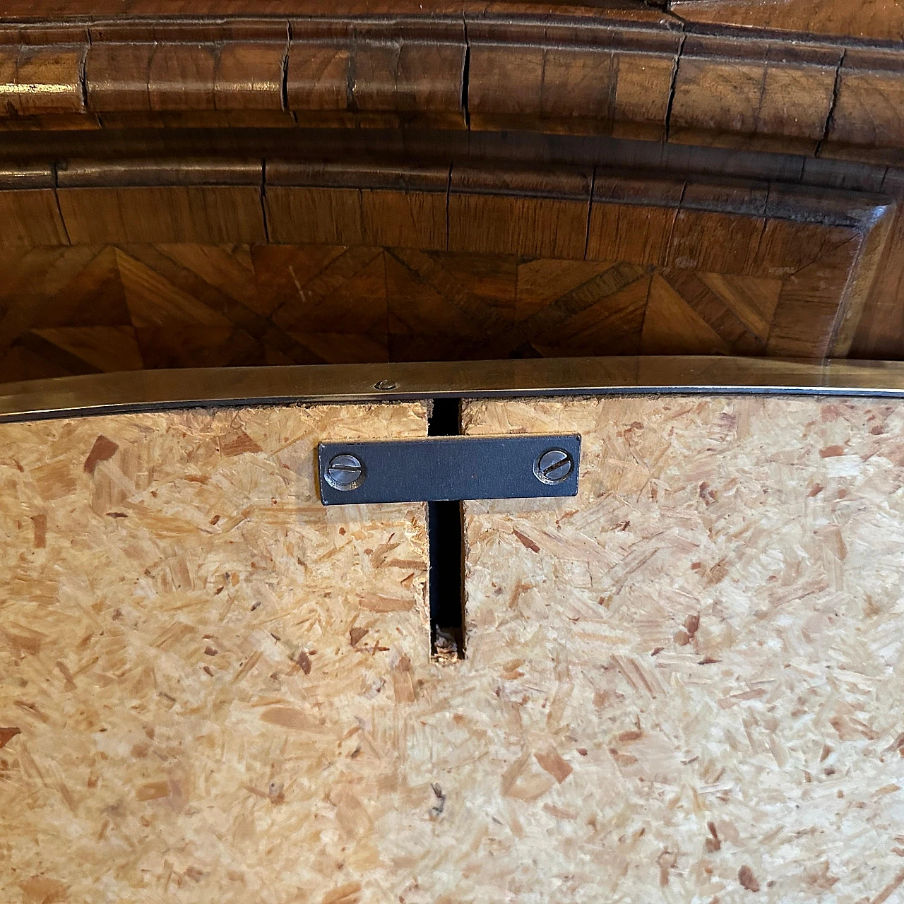 Pair of brass mirrors in the style of Gio Ponti, 1950s 9