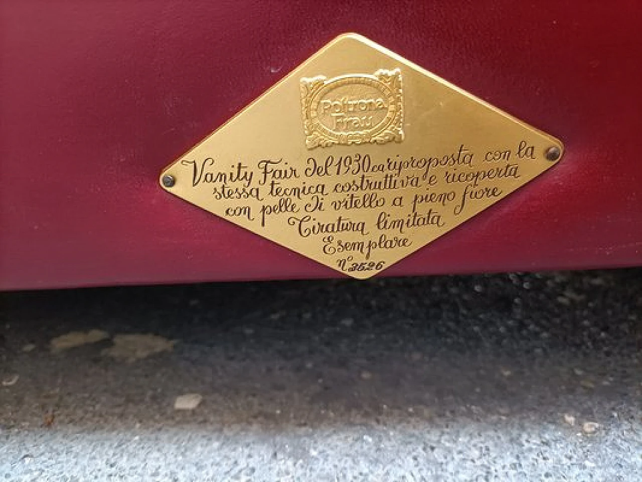 Pair of red Vanity Fair armchairs by R. Frau for Poltrona Frau, 1980s 16