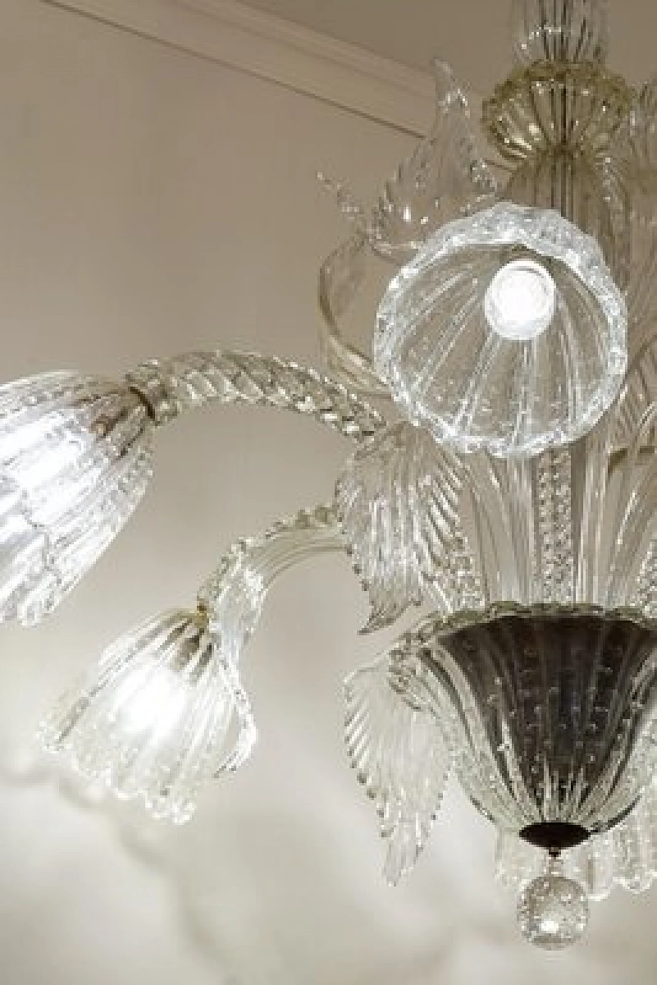 Murano glass chandelier by Barovier & Toso, 1940s 7