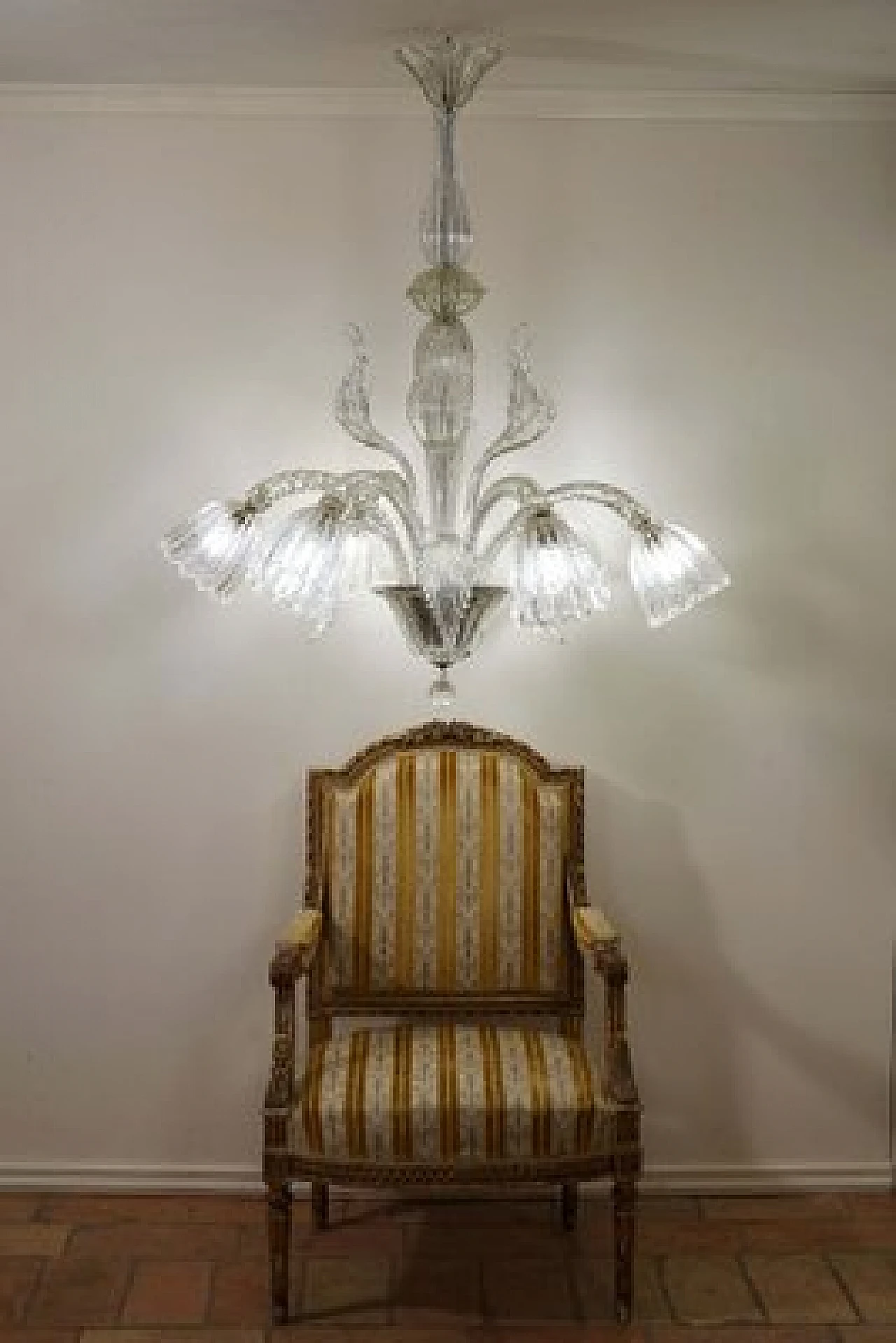 Murano glass chandelier by Barovier & Toso, 1940s 8