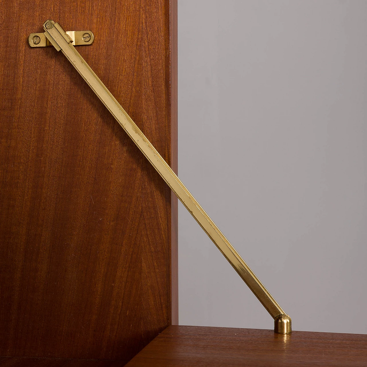 Teak veneered wood and metal bookcase, 1970s 18