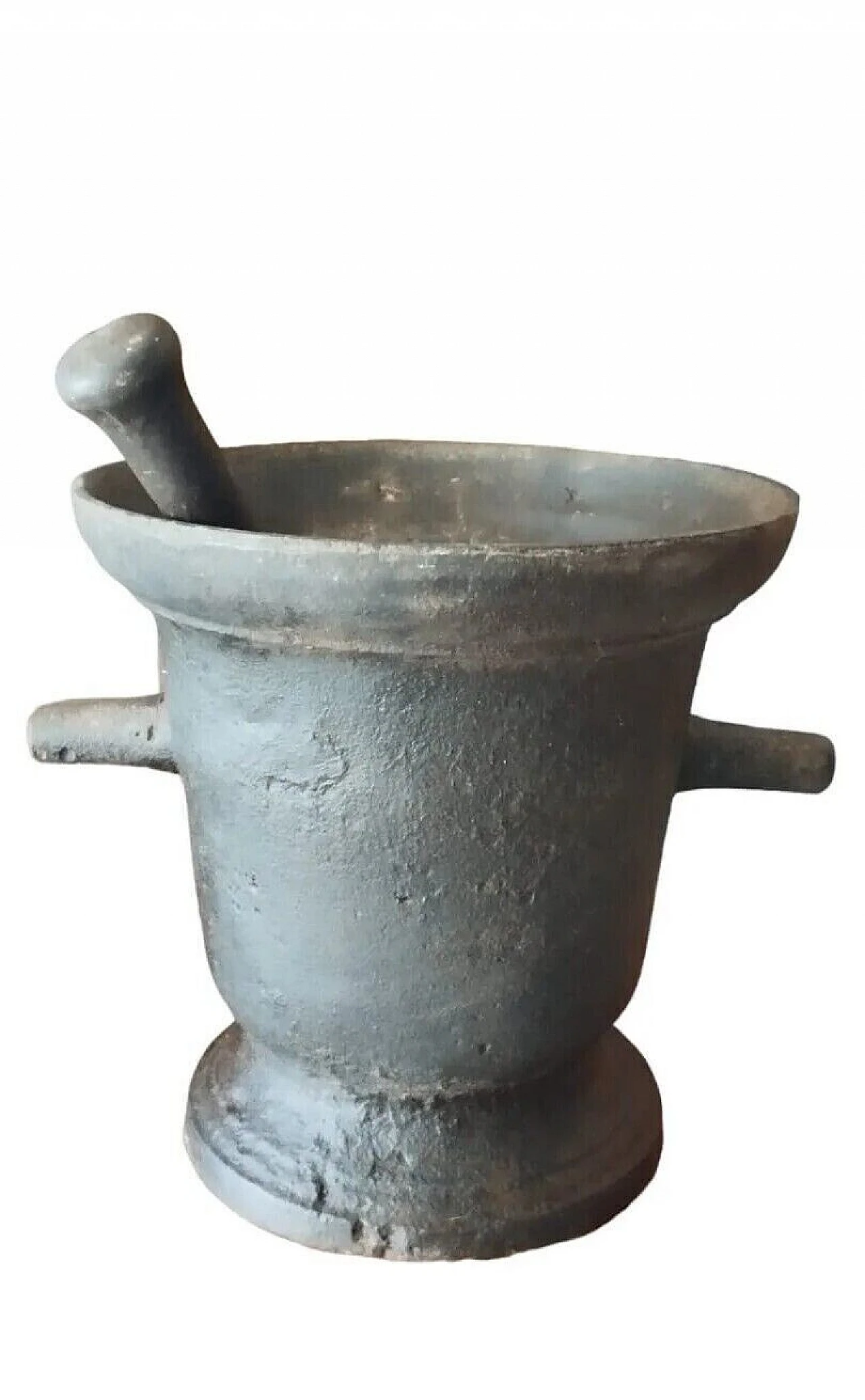 Cast iron mortar with pestle, 18th century 1