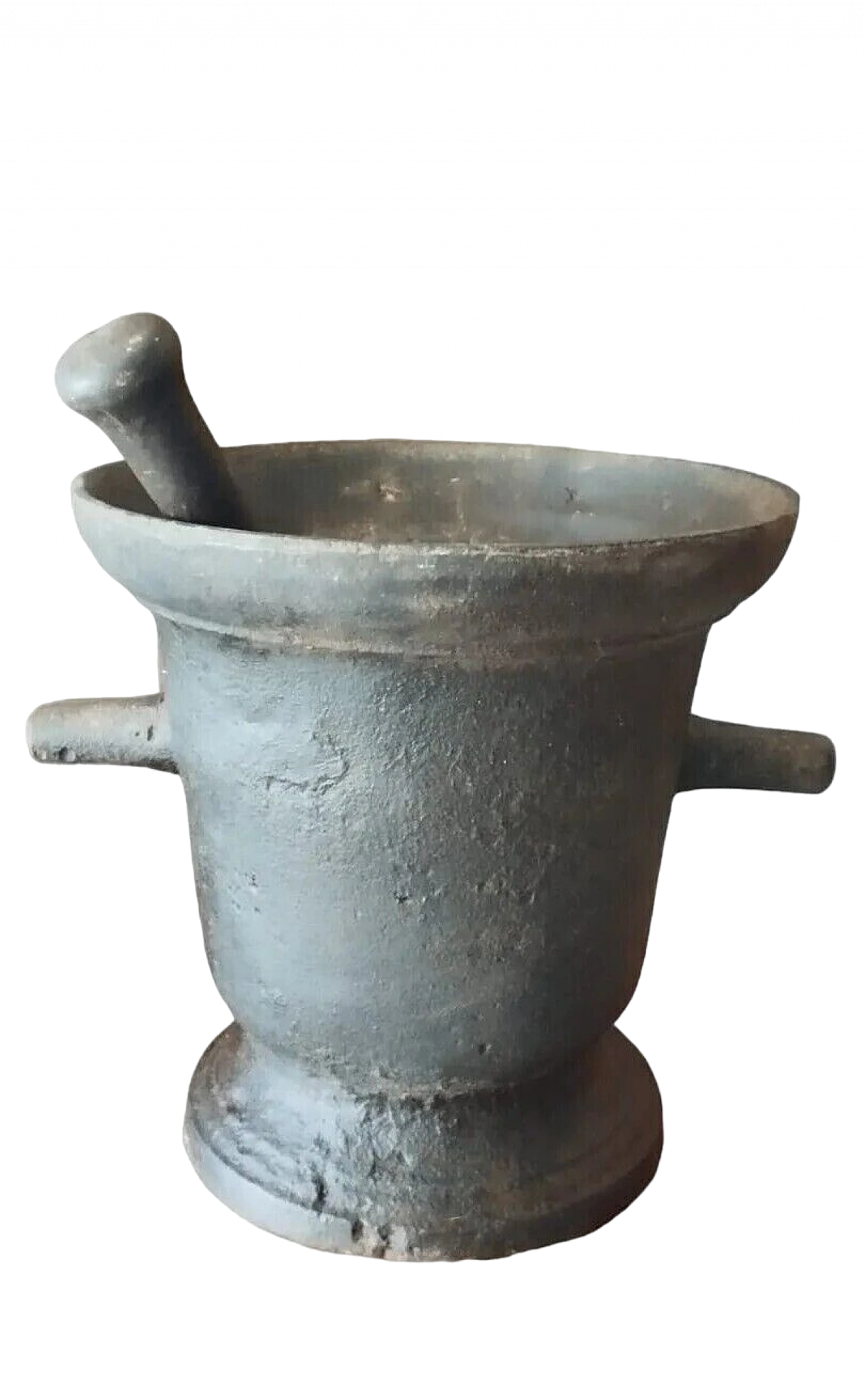 Cast iron mortar with pestle, 18th century 2
