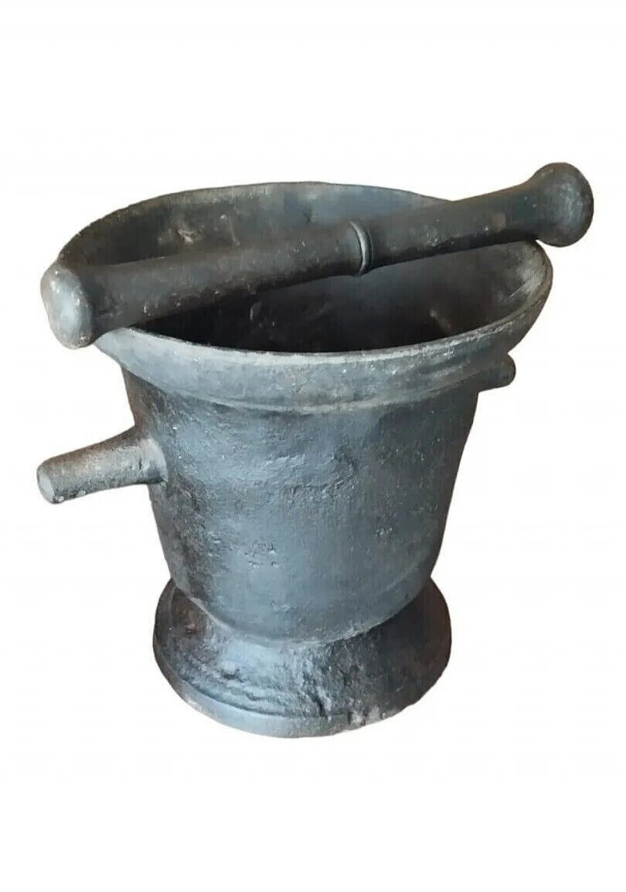 Cast iron mortar with pestle, 18th century 5