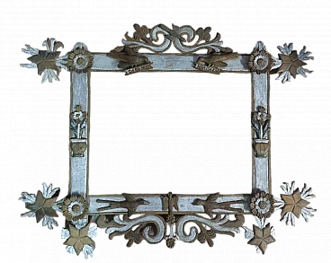 Carved wood wedding frame, second half of the 19th century
