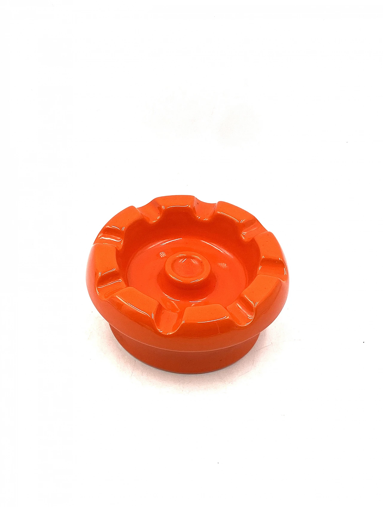Posacenere in ceramica arancione di Pino Spagnolo per Sicart, anni '70 13