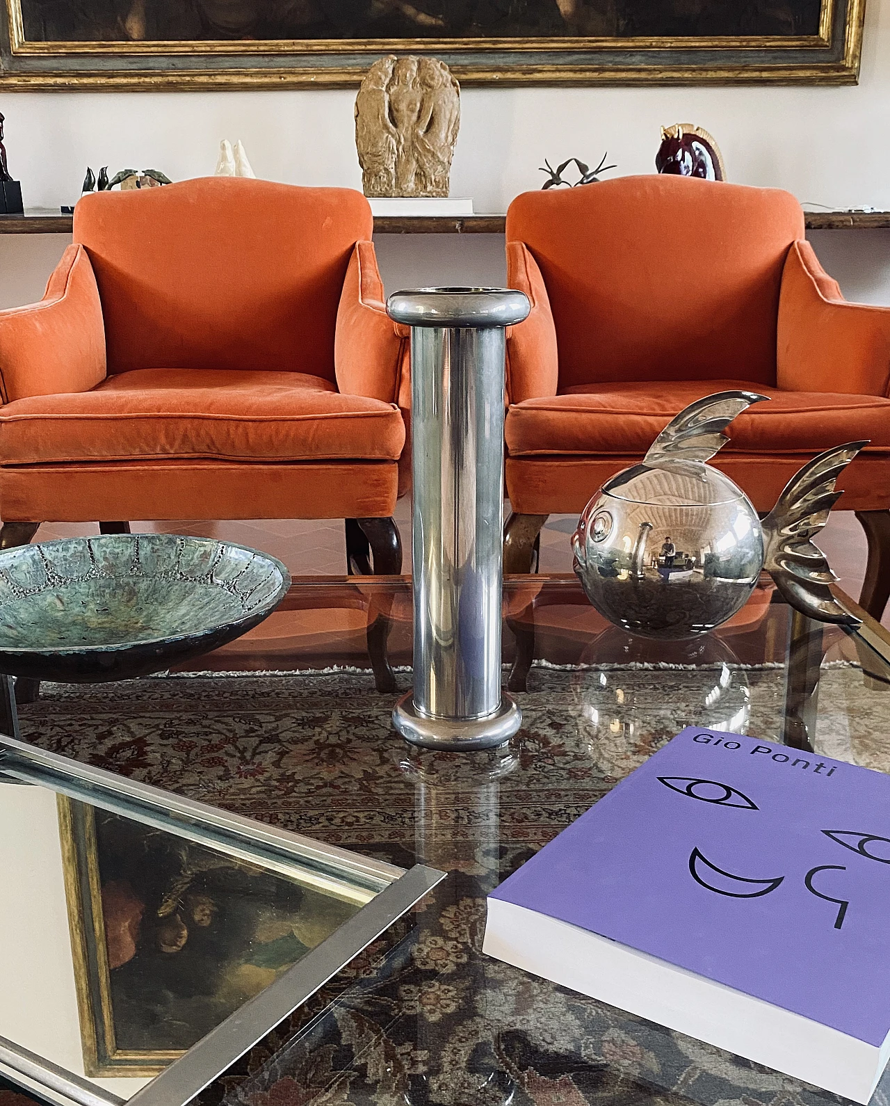 Cylindrical metal vase, 1970s 3