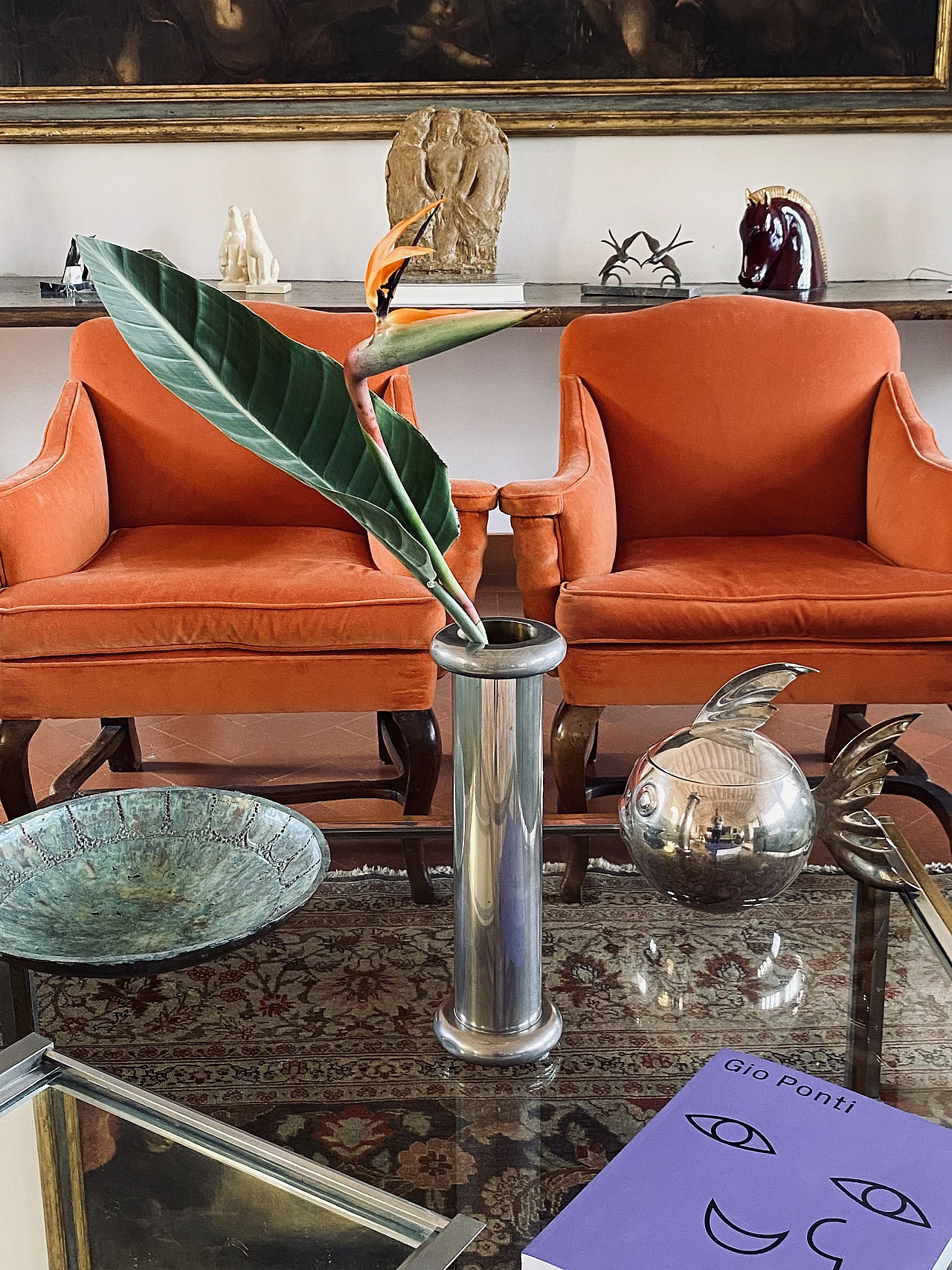 Cylindrical metal vase, 1970s 4