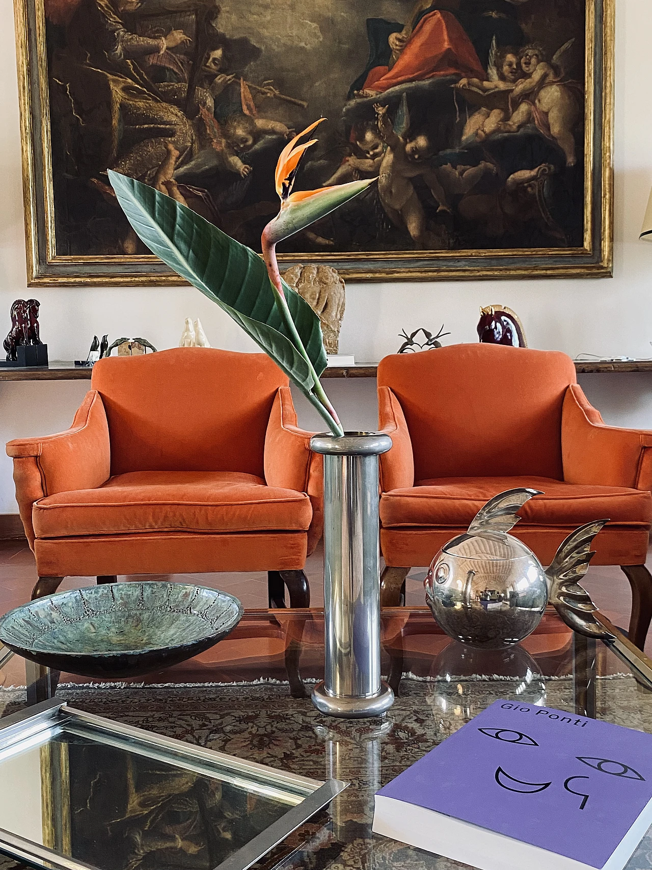 Cylindrical metal vase, 1970s 5