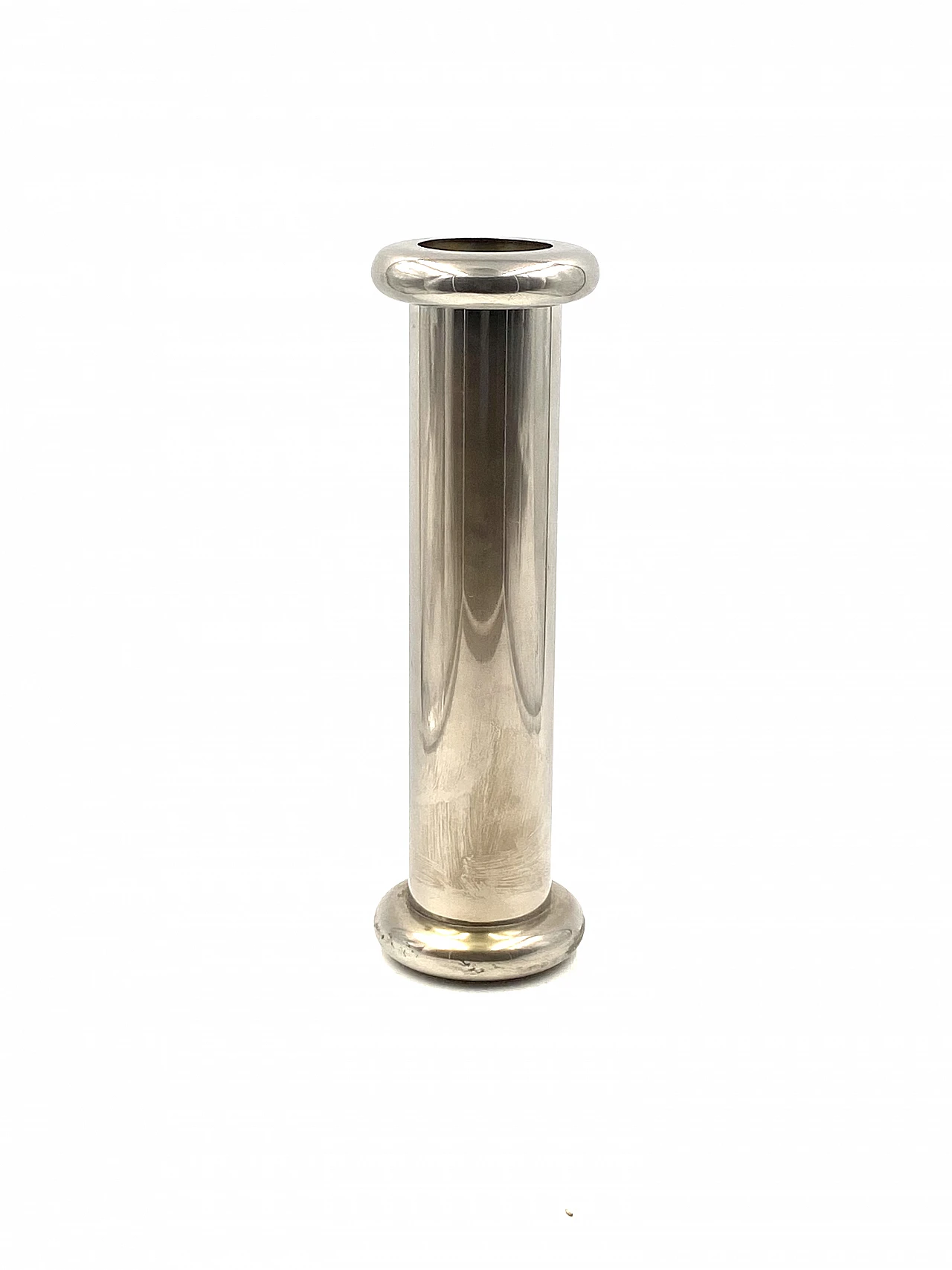 Cylindrical metal vase, 1970s 10