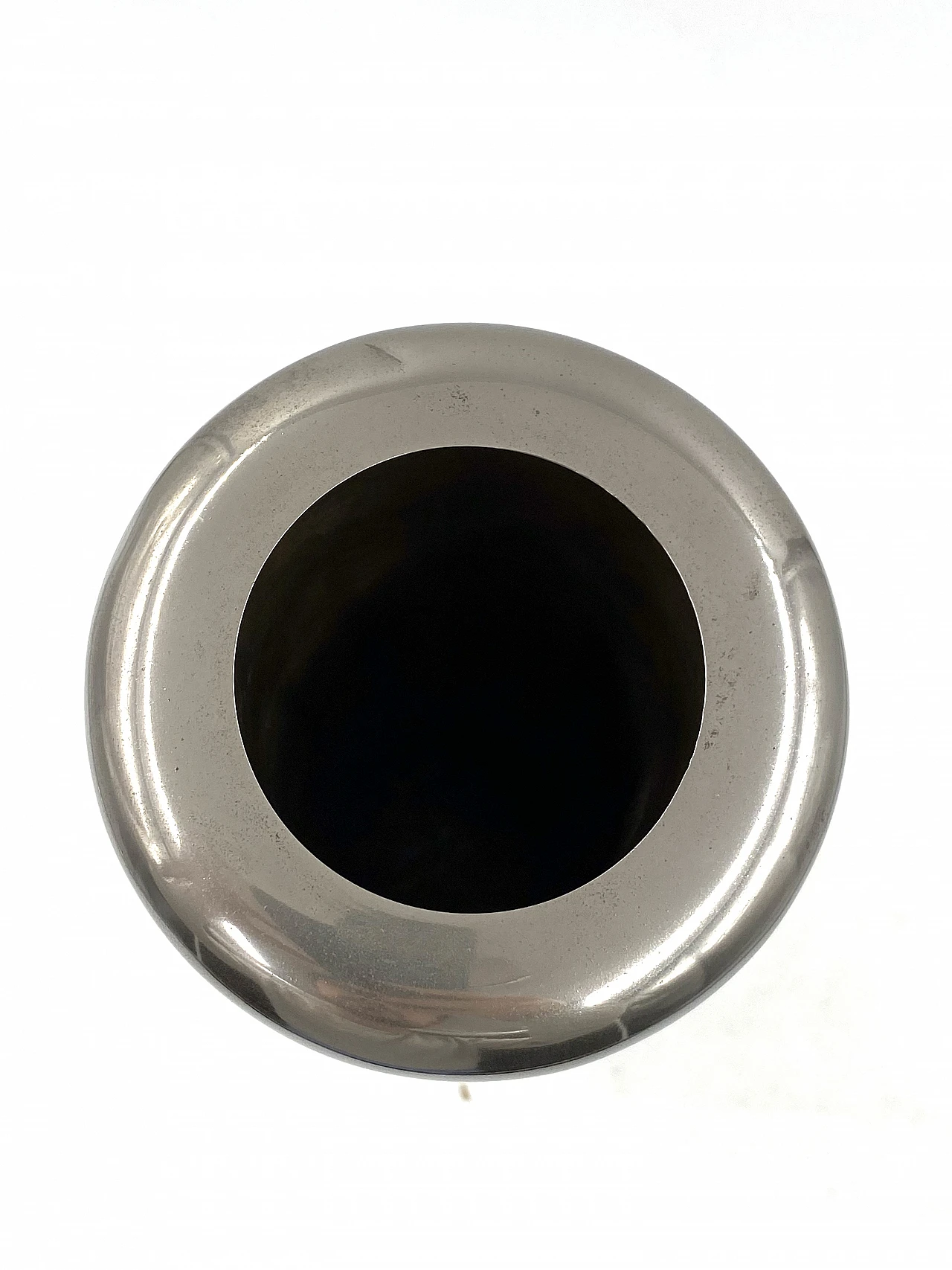 Cylindrical metal vase, 1970s 12