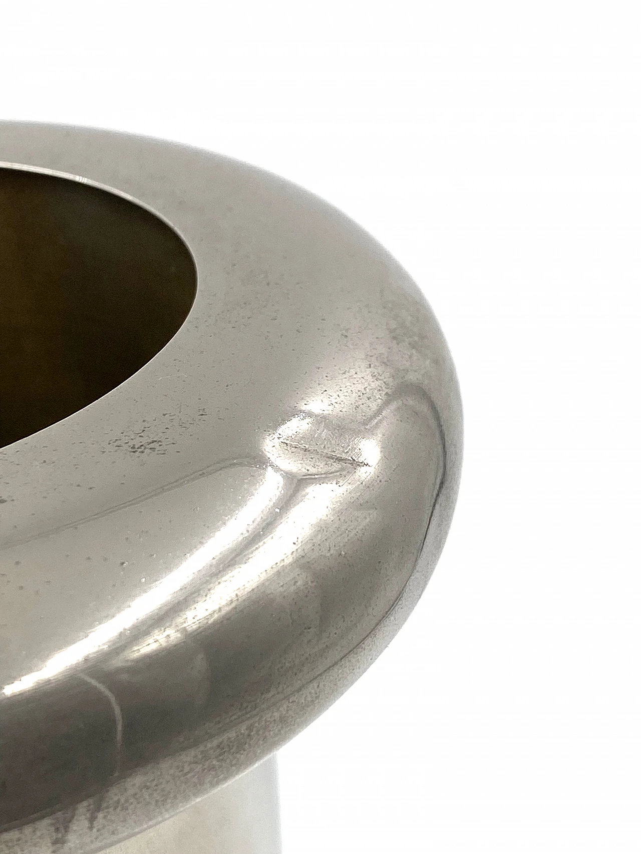 Cylindrical metal vase, 1970s 13