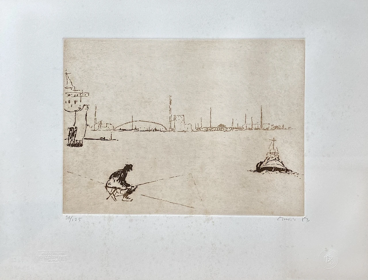 Anton Zoran Mušič, Marghera, acquaforte, 1983 3