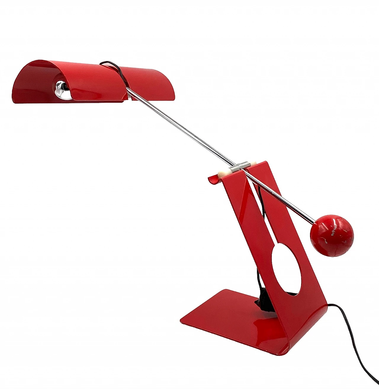 Red Picchio table lamp by Mauro Martini, 1970s 11