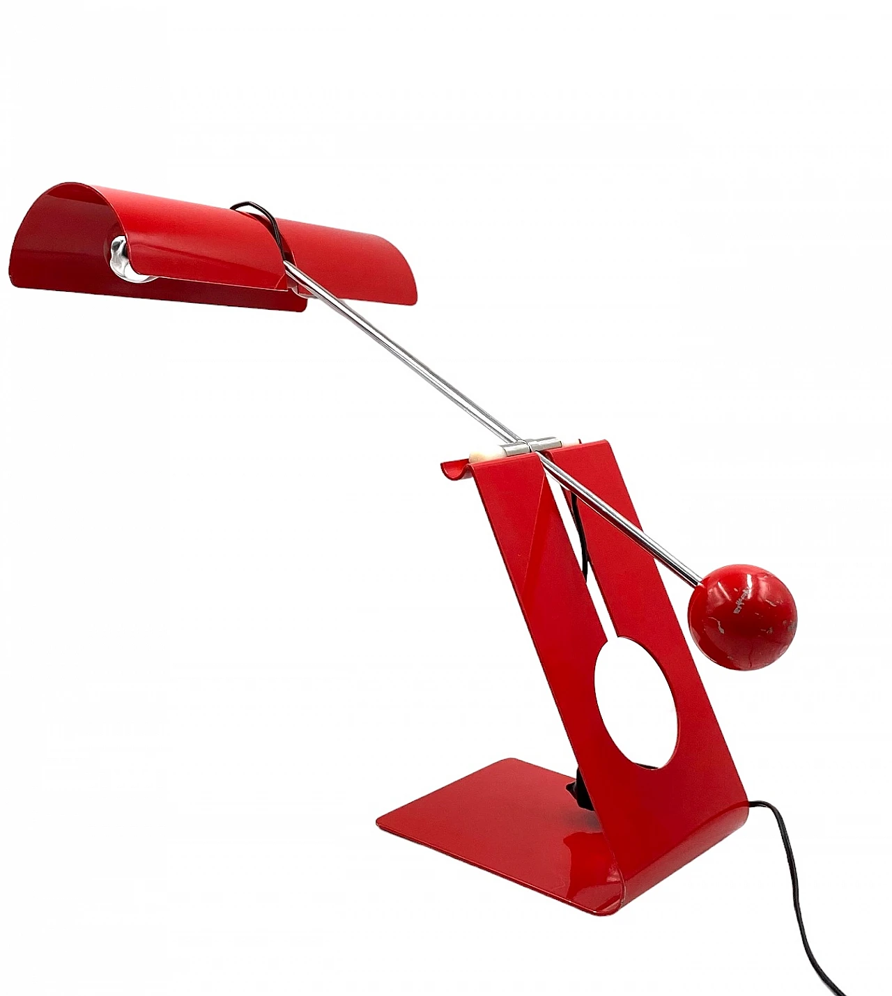 Red Picchio table lamp by Mauro Martini, 1970s 12
